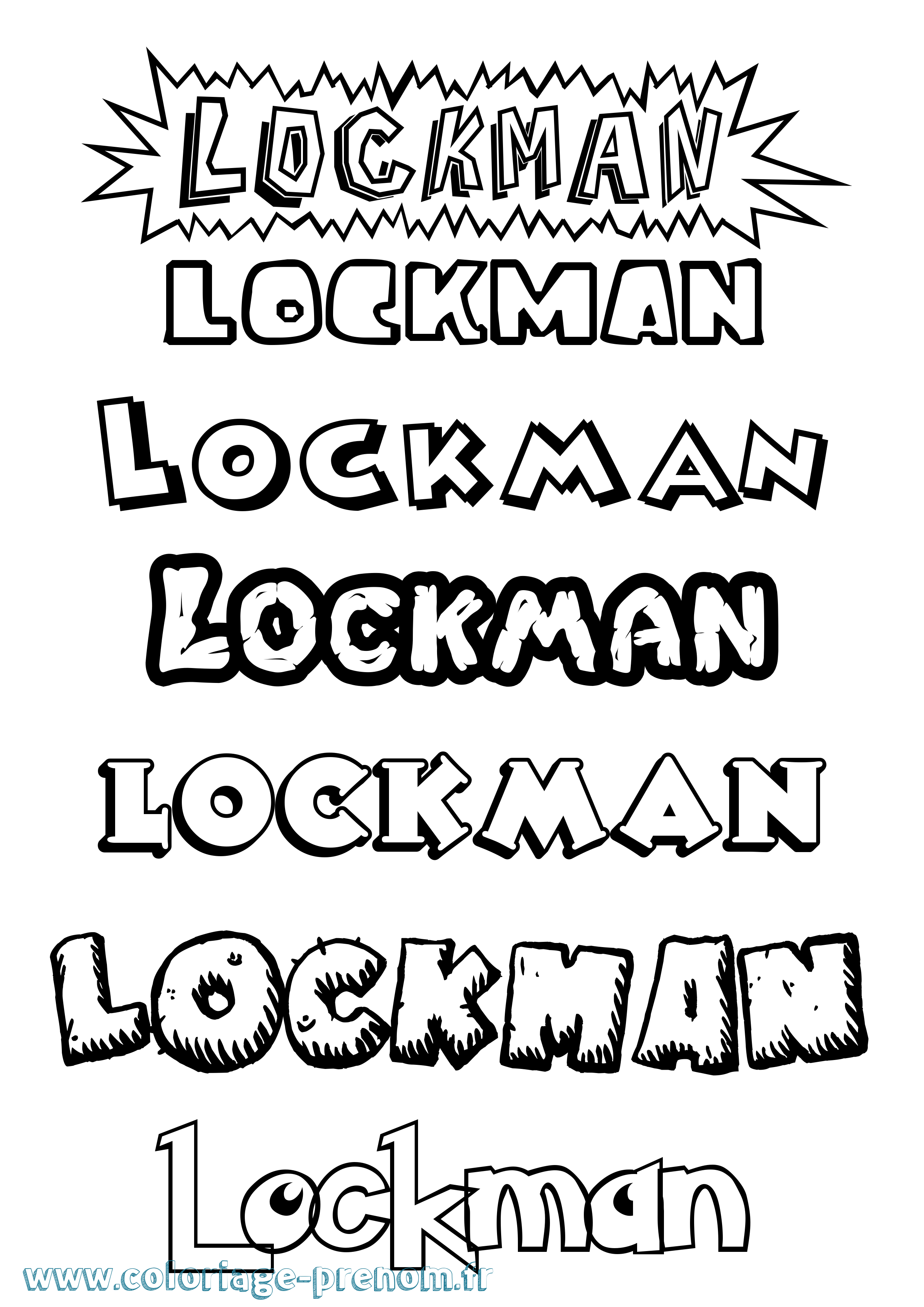 Coloriage Lockman Dessin Animé Coloriage prénom Lockman Dessin Animé