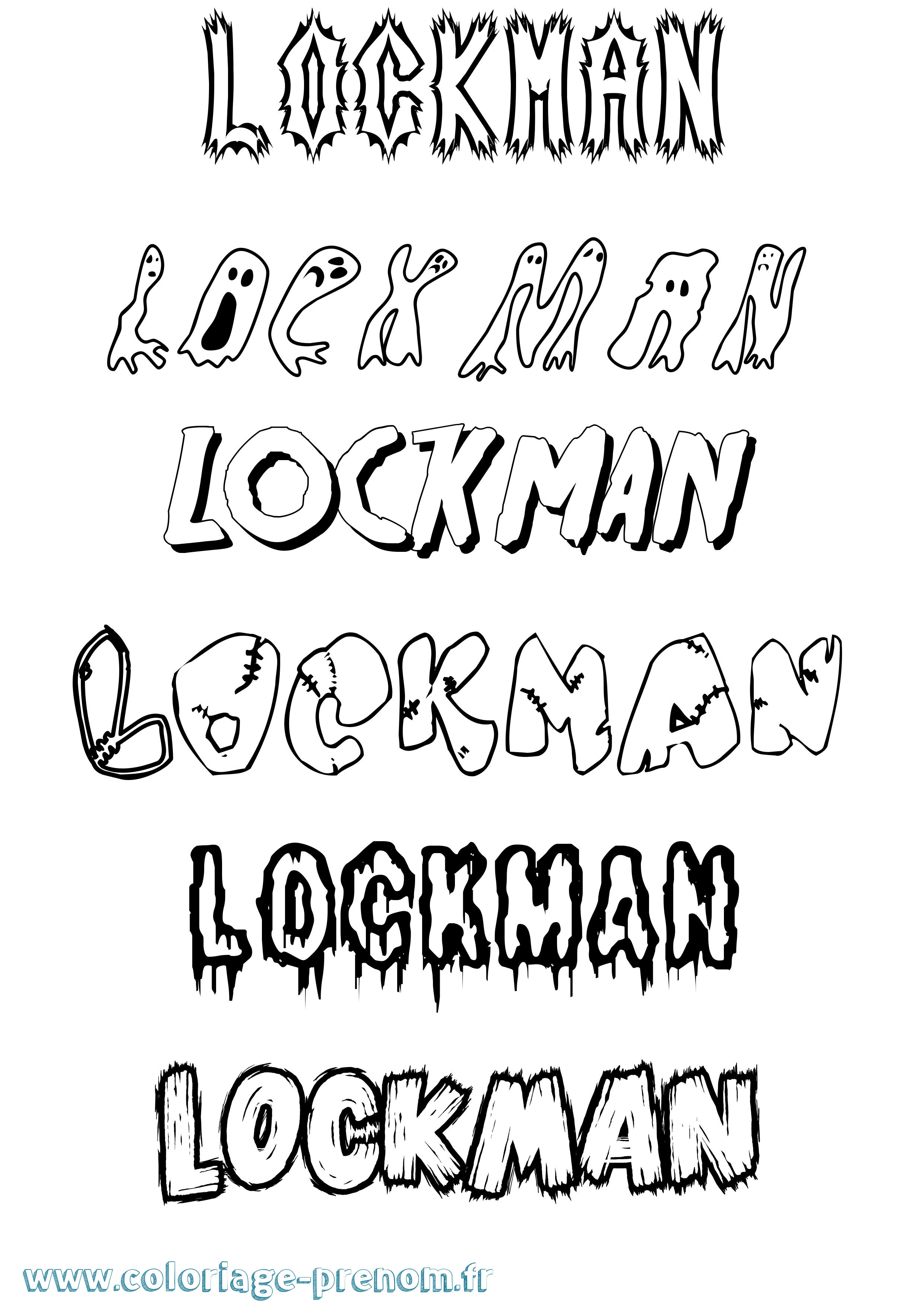 Coloriage Lockman Frisson Coloriage prénom Lockman Frisson