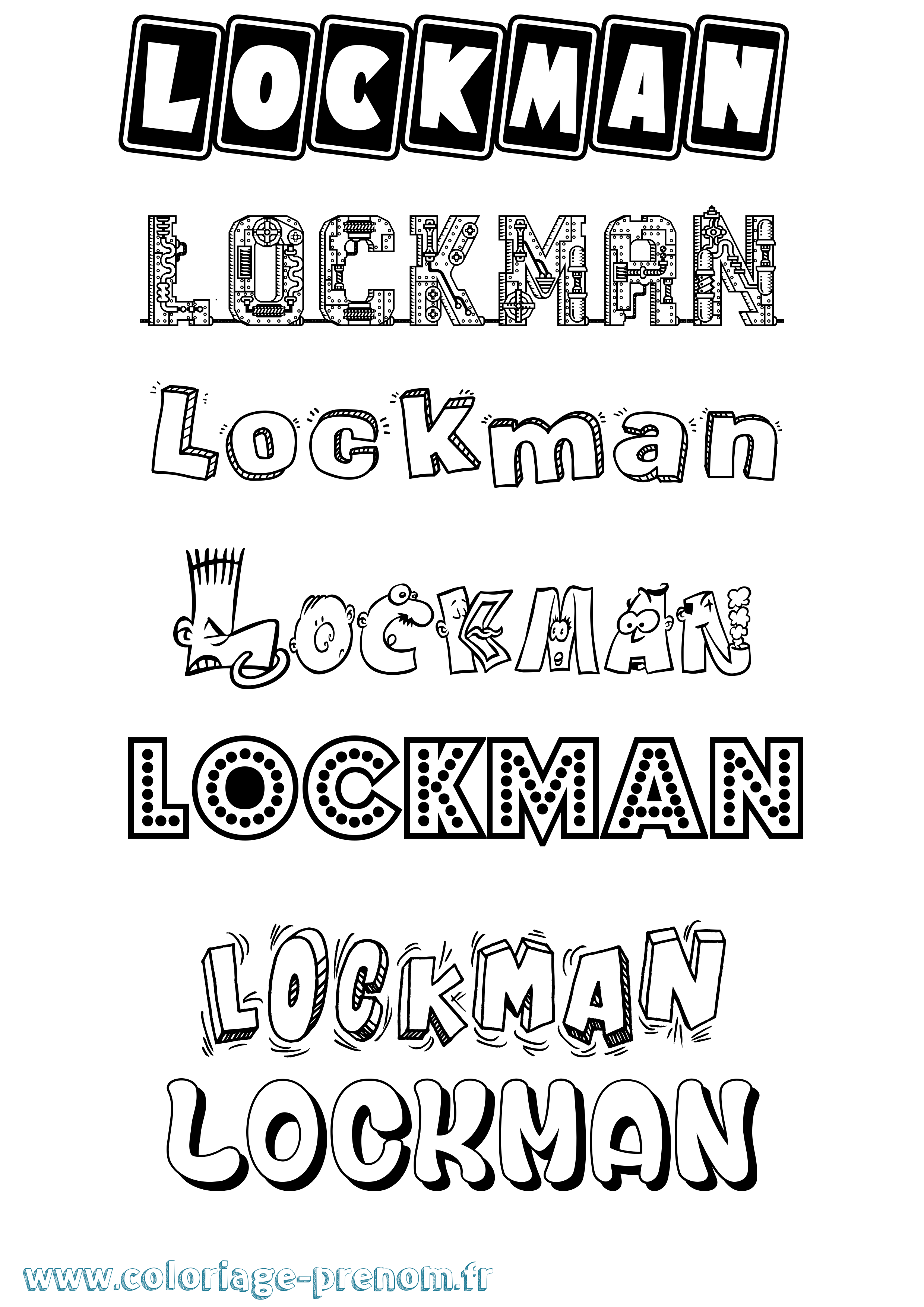 Coloriage Lockman Fun Coloriage prénom Lockman Fun