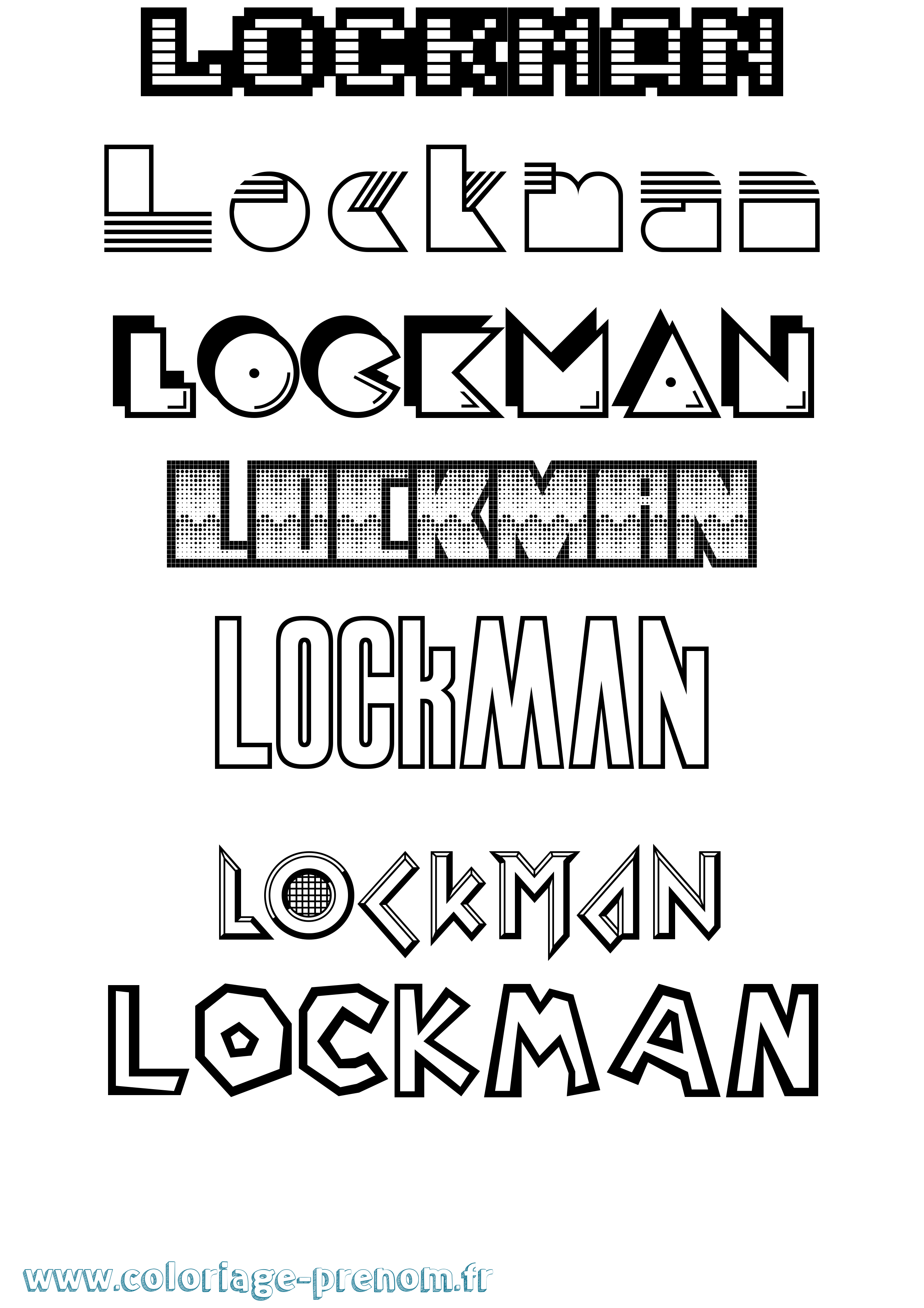 Coloriage Lockman Jeux Vidéos Coloriage prénom Lockman Jeux Vidéos