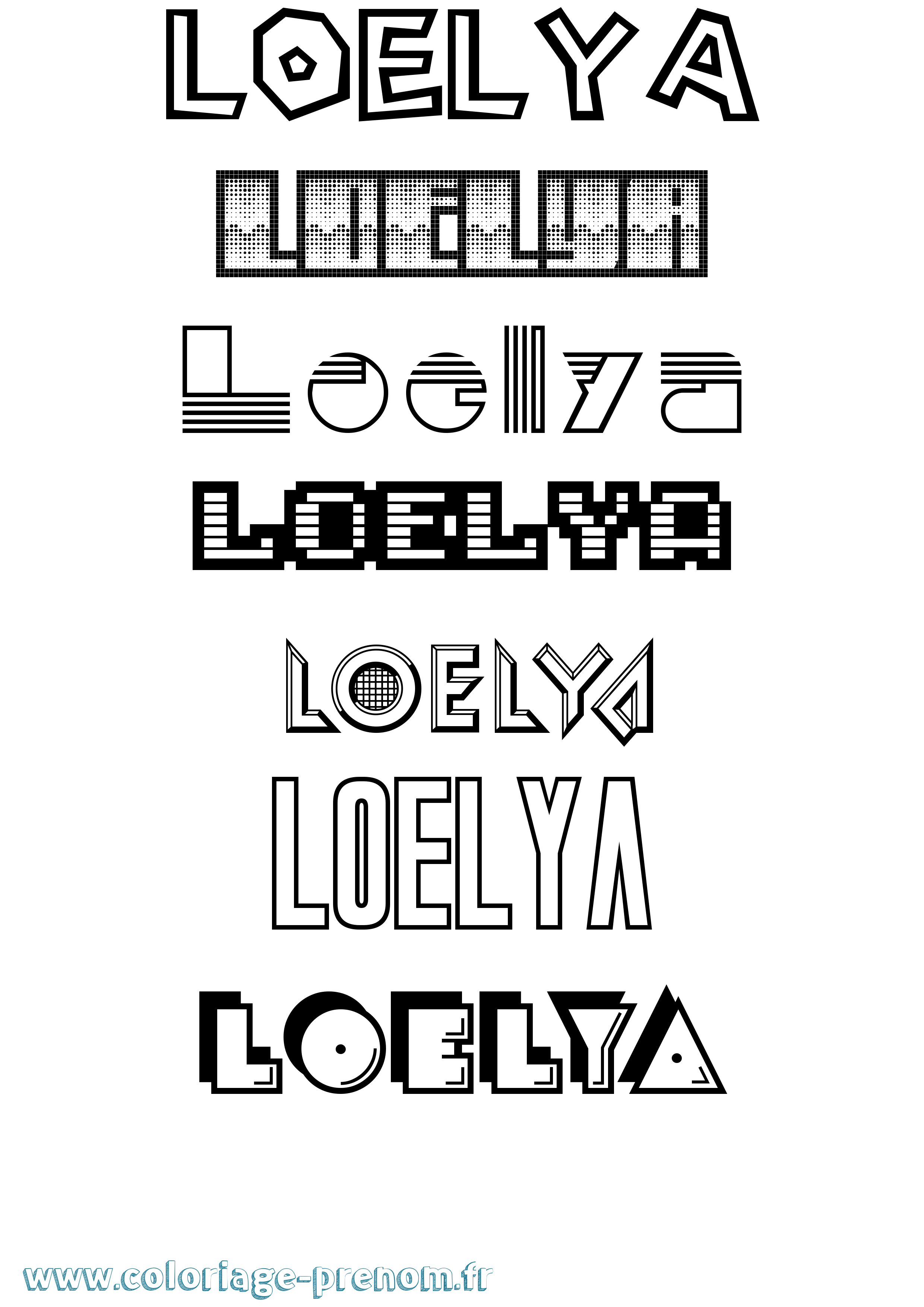 Coloriage Loelya Jeux Vidéos Coloriage prénom Loelya Jeux Vidéos