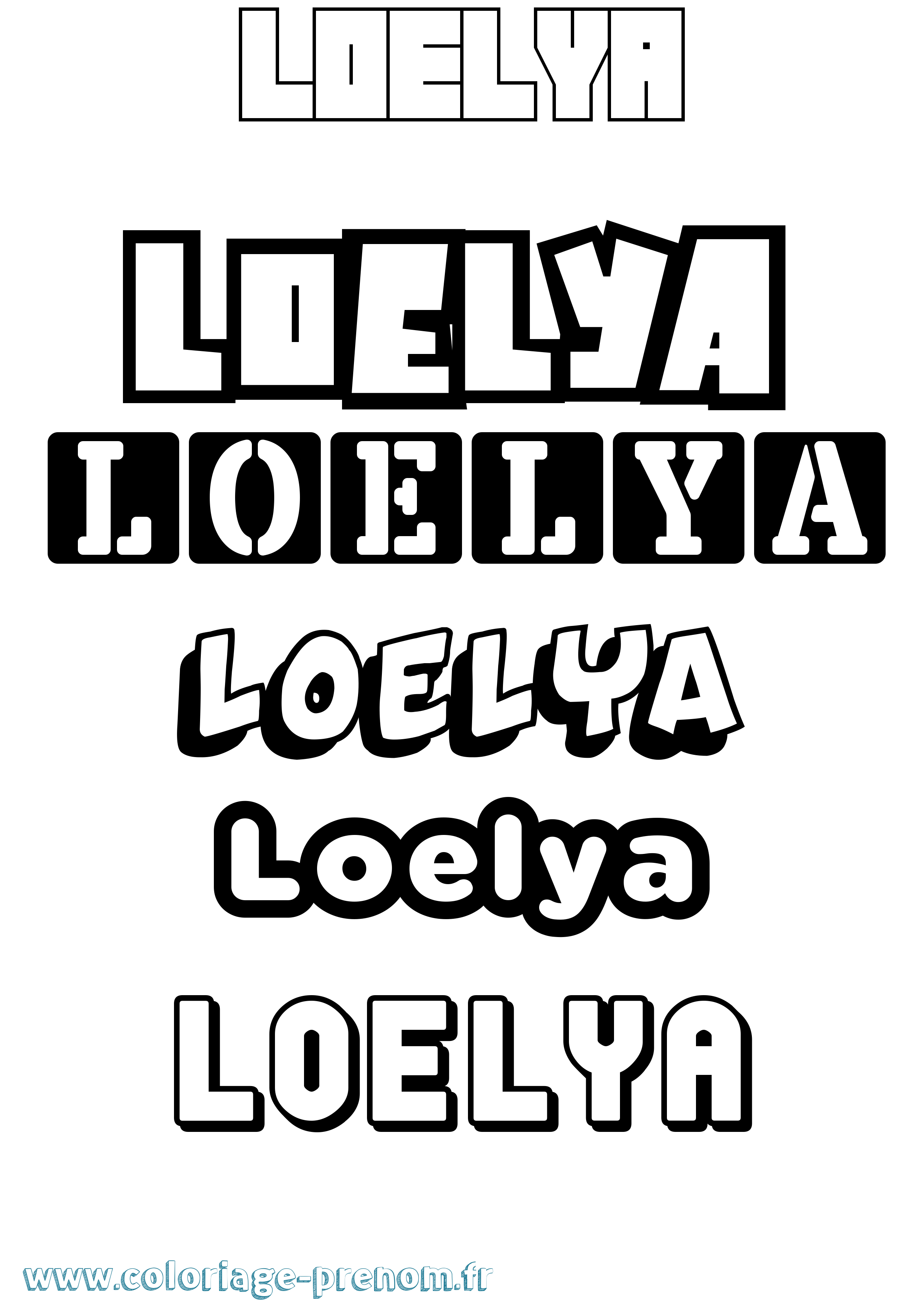 Coloriage Loelya Simple Coloriage prénom Loelya Simple