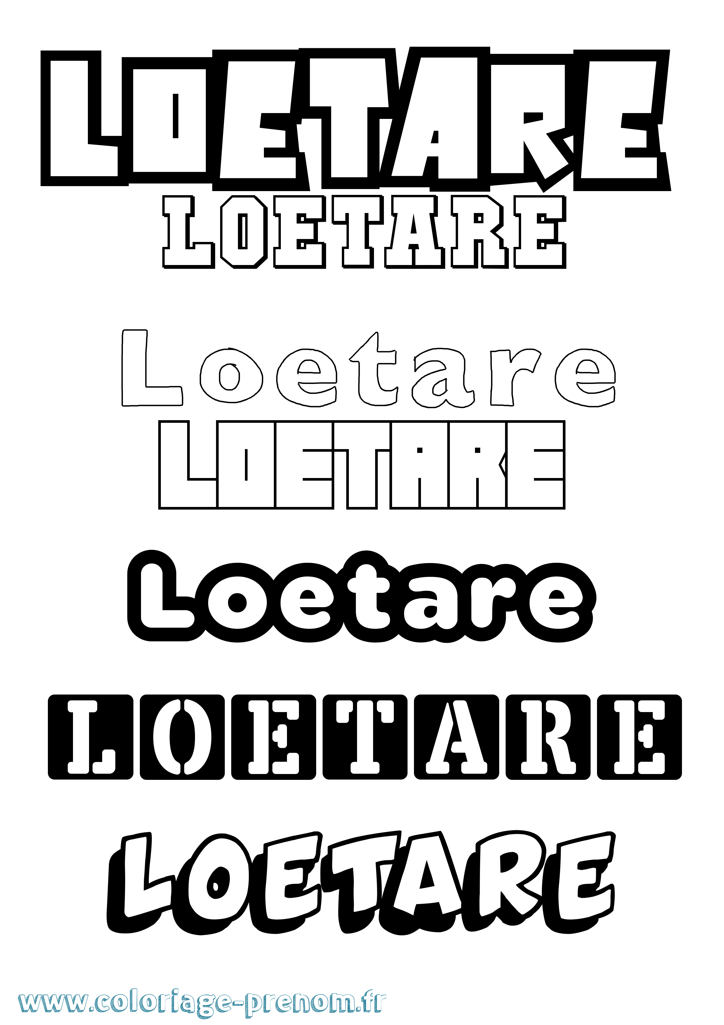 Coloriage Loetare Simple Coloriage prénom Loetare Simple