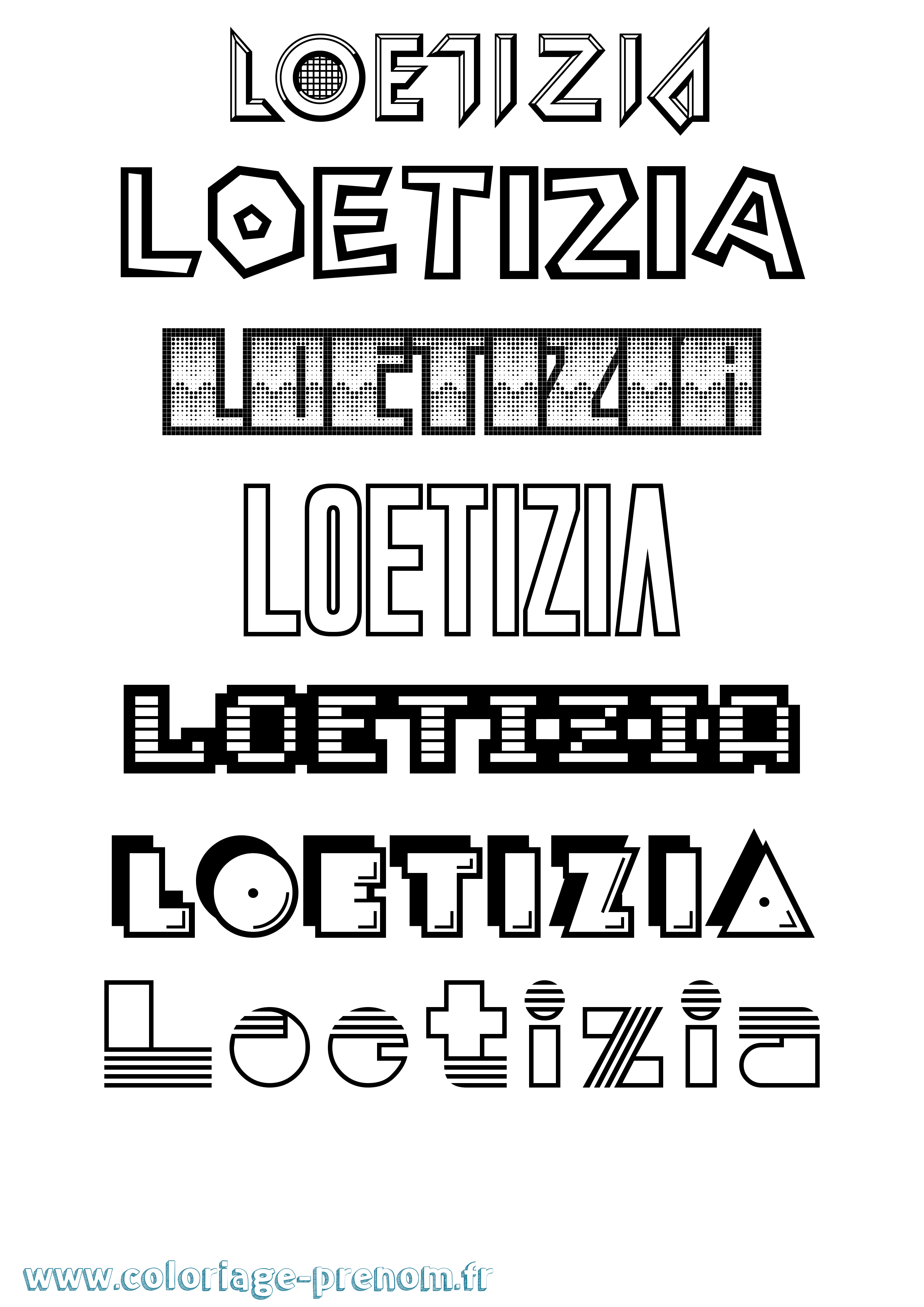 Coloriage Loetizia Jeux Vidéos Coloriage prénom Loetizia Jeux Vidéos