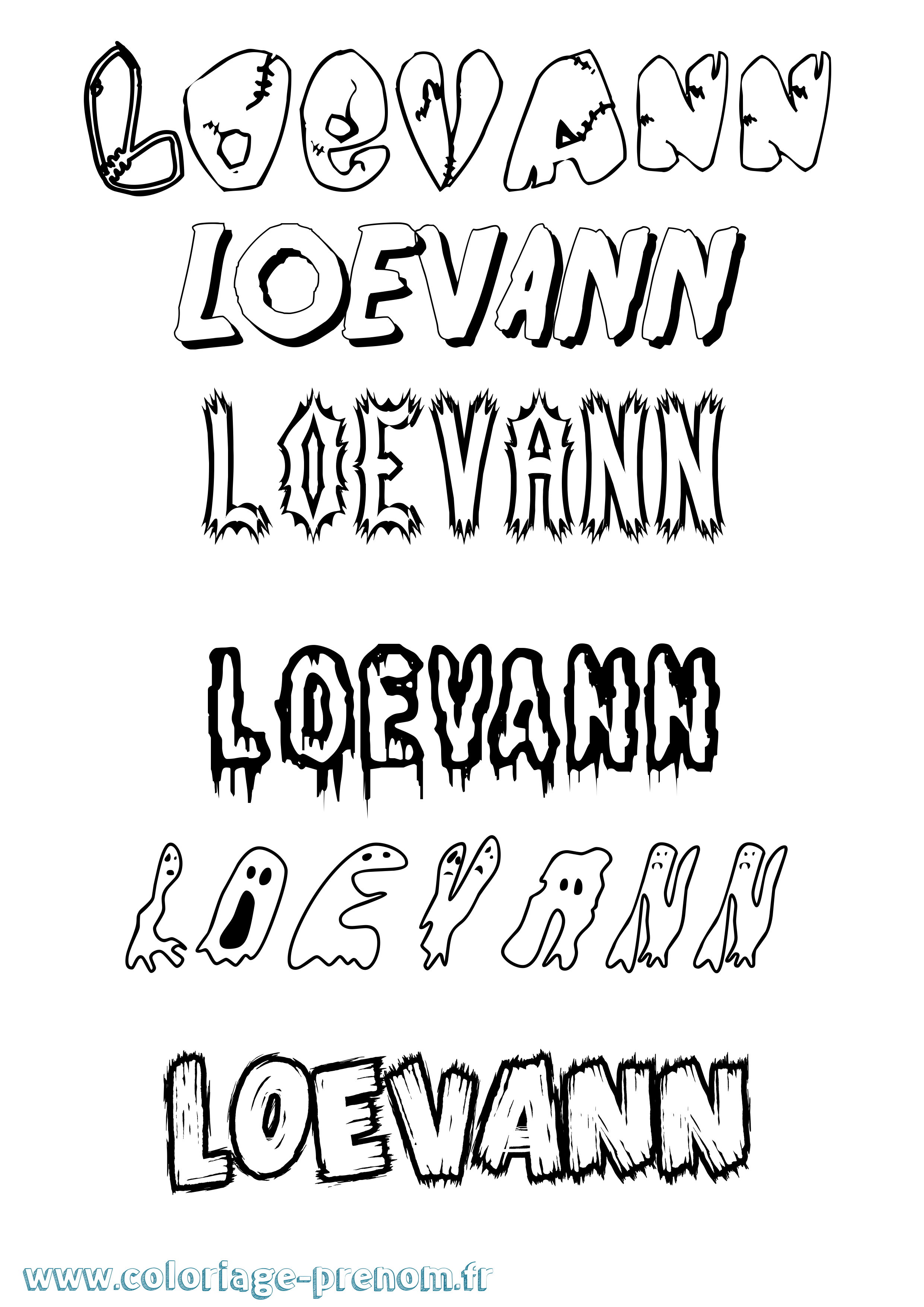 Coloriage Loevann Frisson Coloriage prénom Loevann Frisson