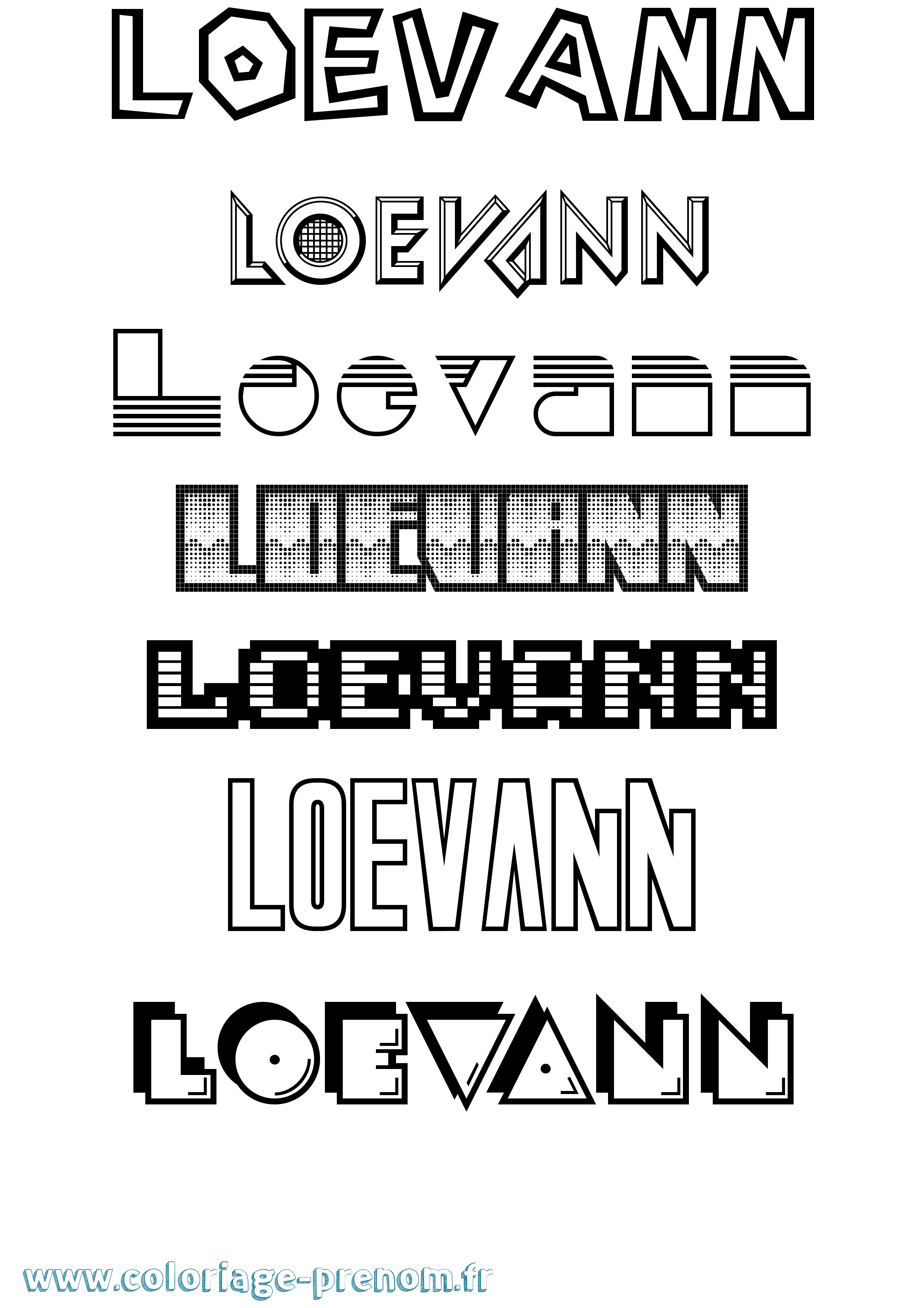 Coloriage Loevann Jeux Vidéos Coloriage prénom Loevann Jeux Vidéos