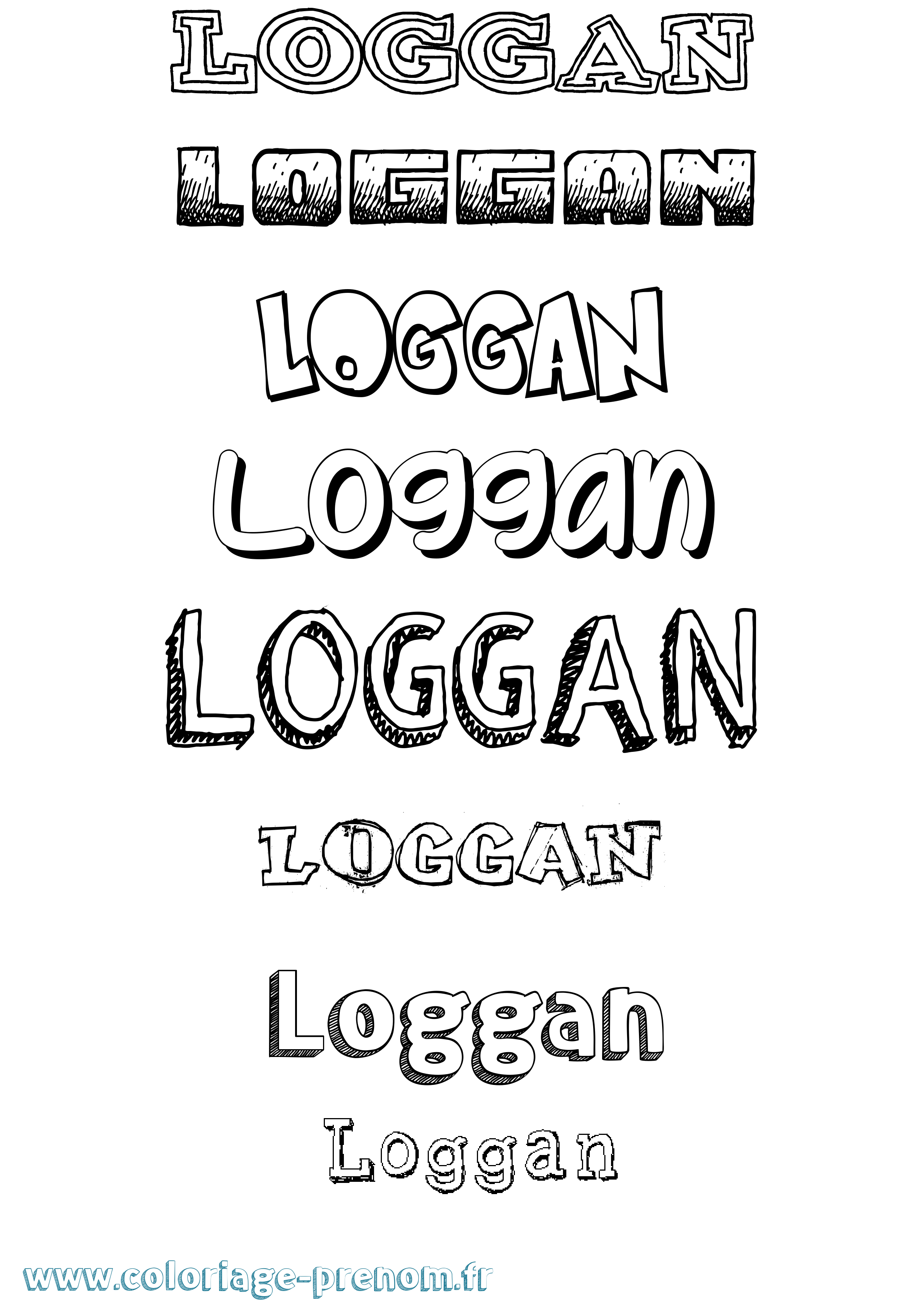 Coloriage Loggan Dessiné Coloriage prénom Loggan Dessiné