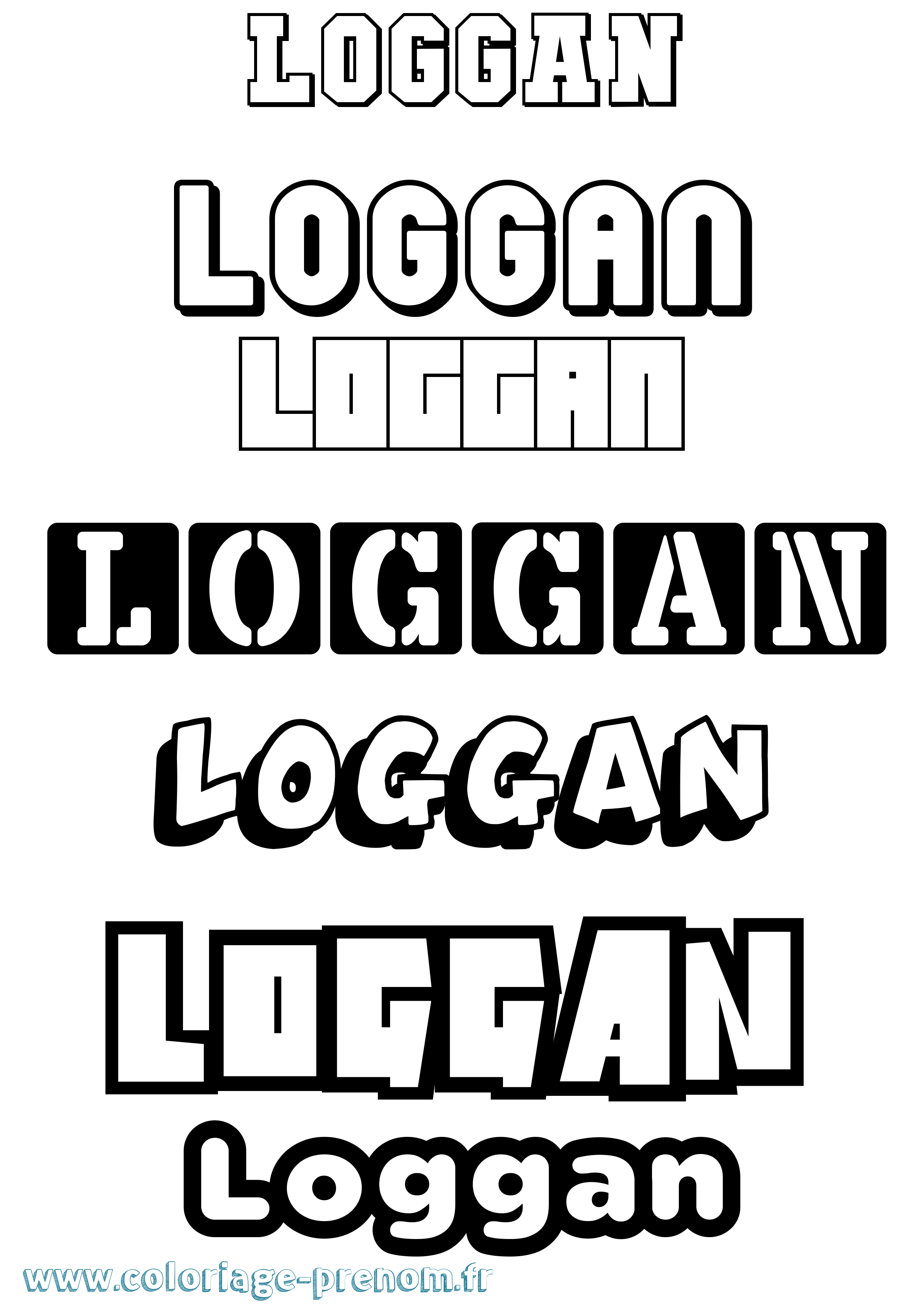 Coloriage Loggan Simple Coloriage prénom Loggan Simple