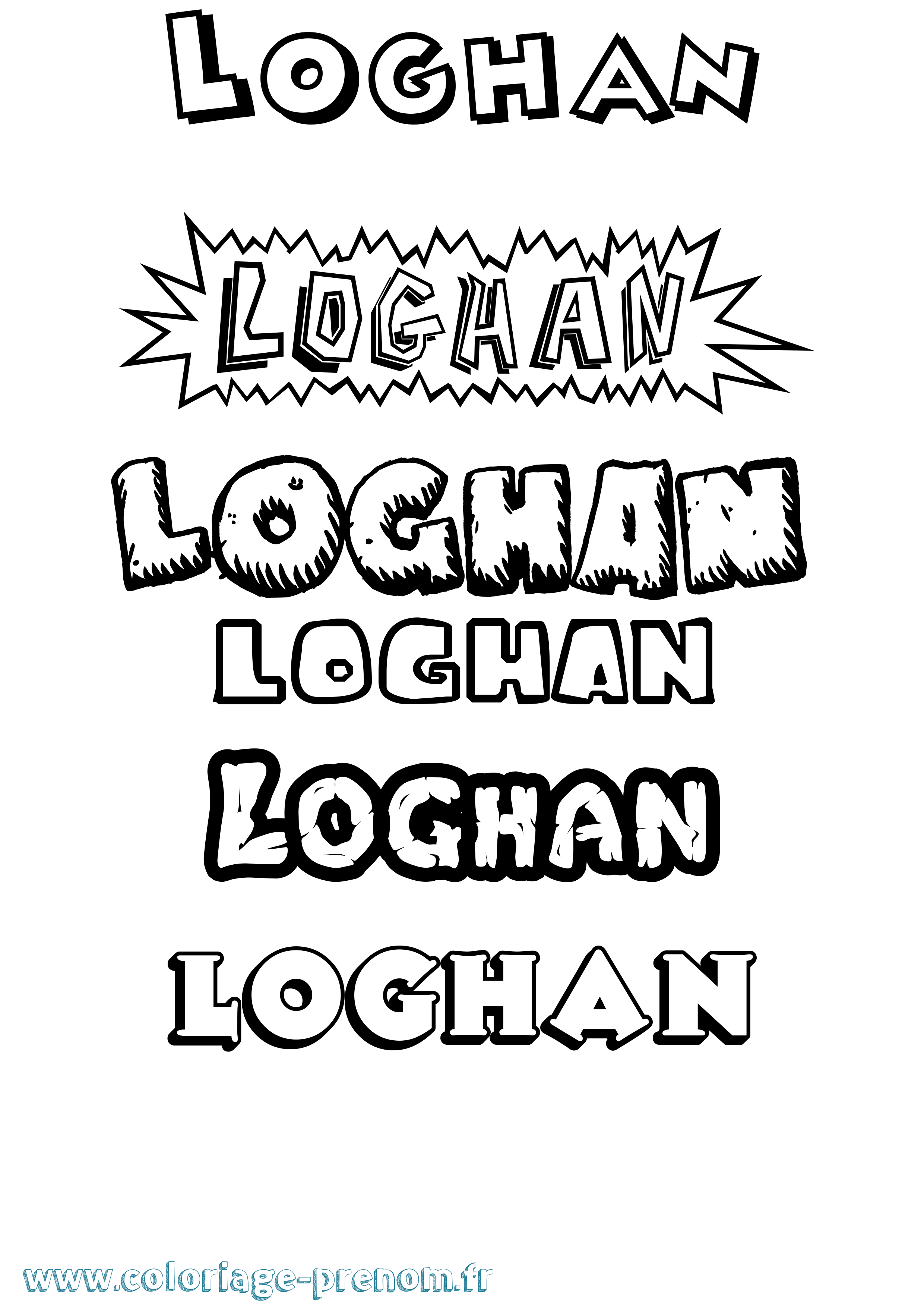 Coloriage Loghan Dessin Animé Coloriage prénom Loghan Dessin Animé
