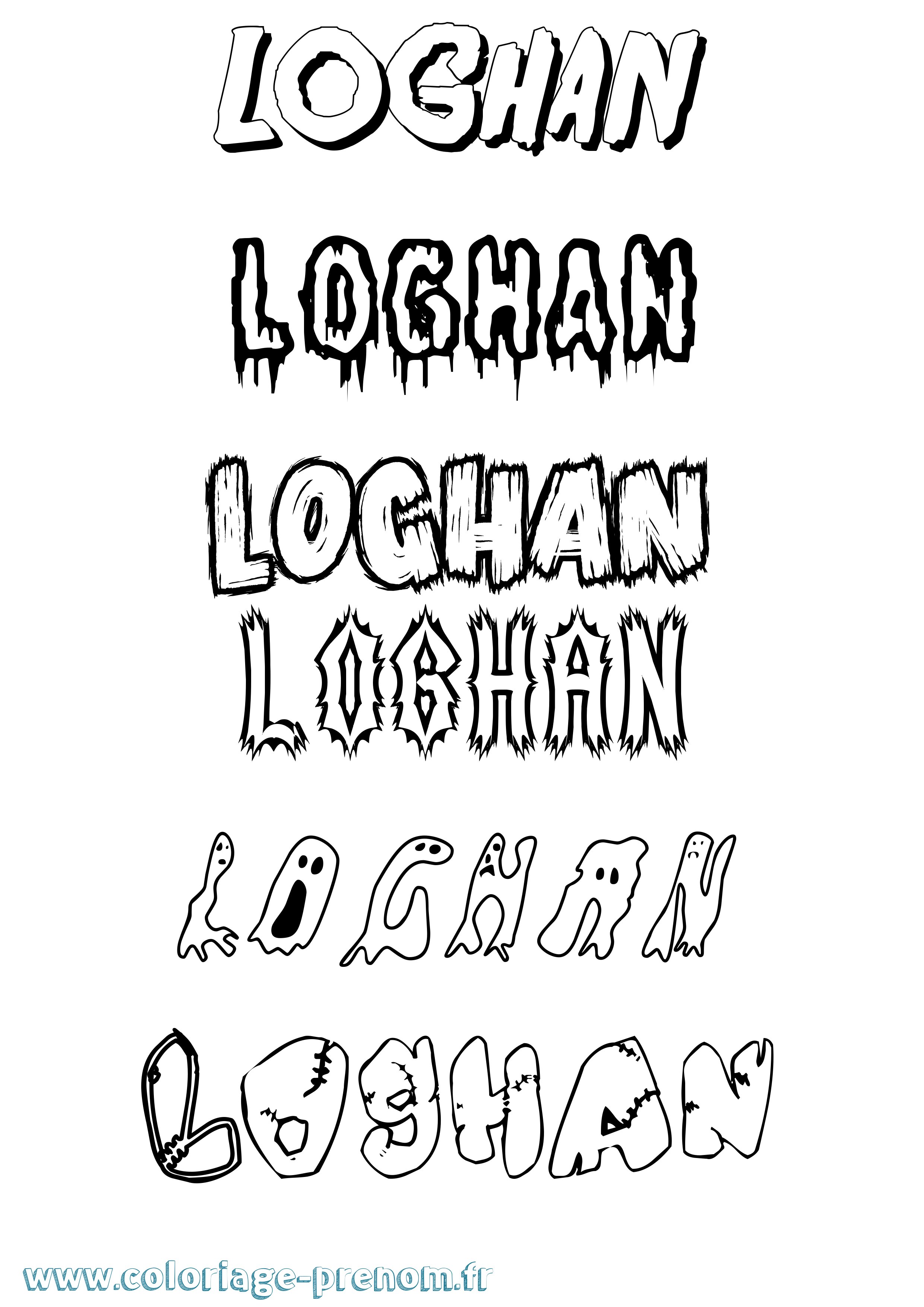 Coloriage Loghan Frisson Coloriage prénom Loghan Frisson