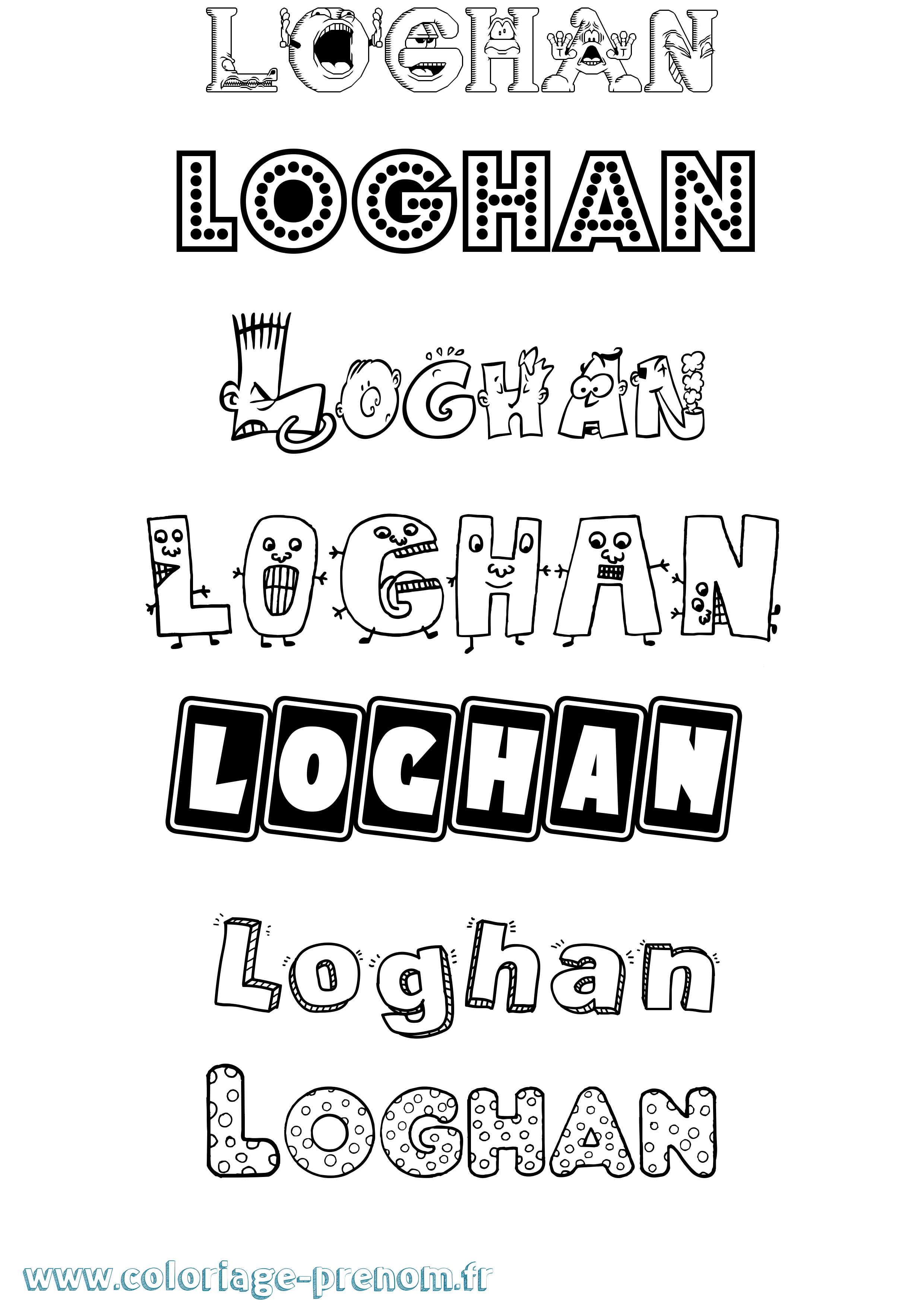 Coloriage Loghan Fun Coloriage prénom Loghan Fun