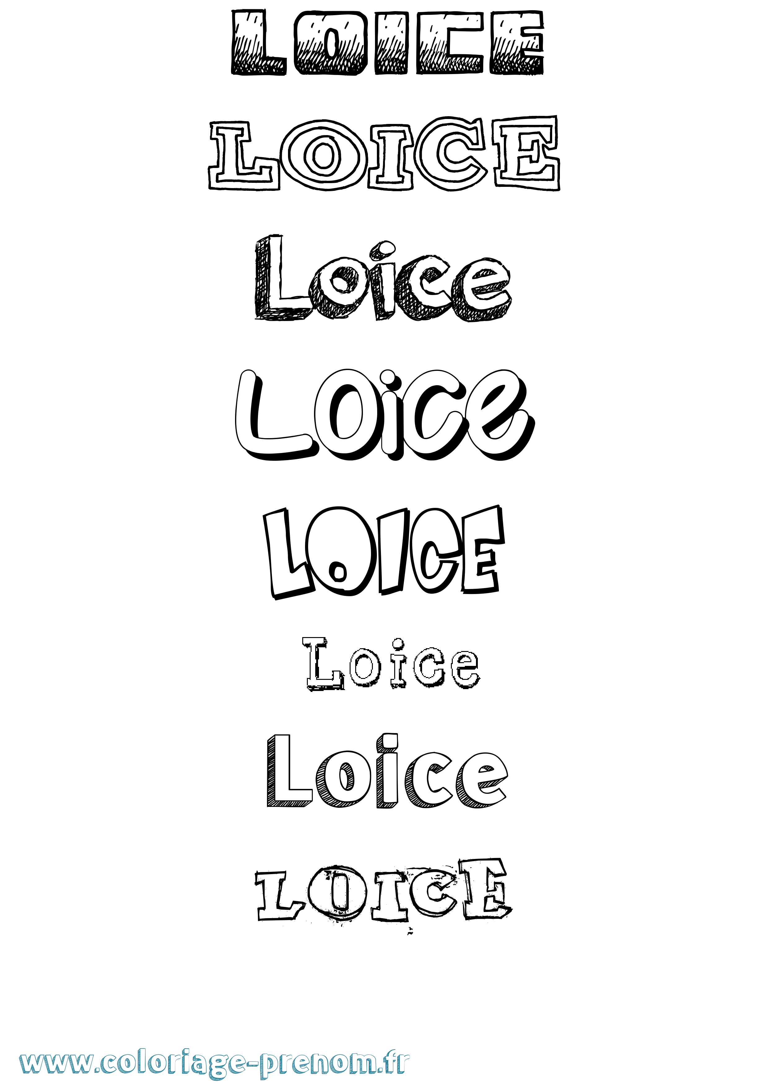 Coloriage Loice Dessiné Coloriage prénom Loice Dessiné