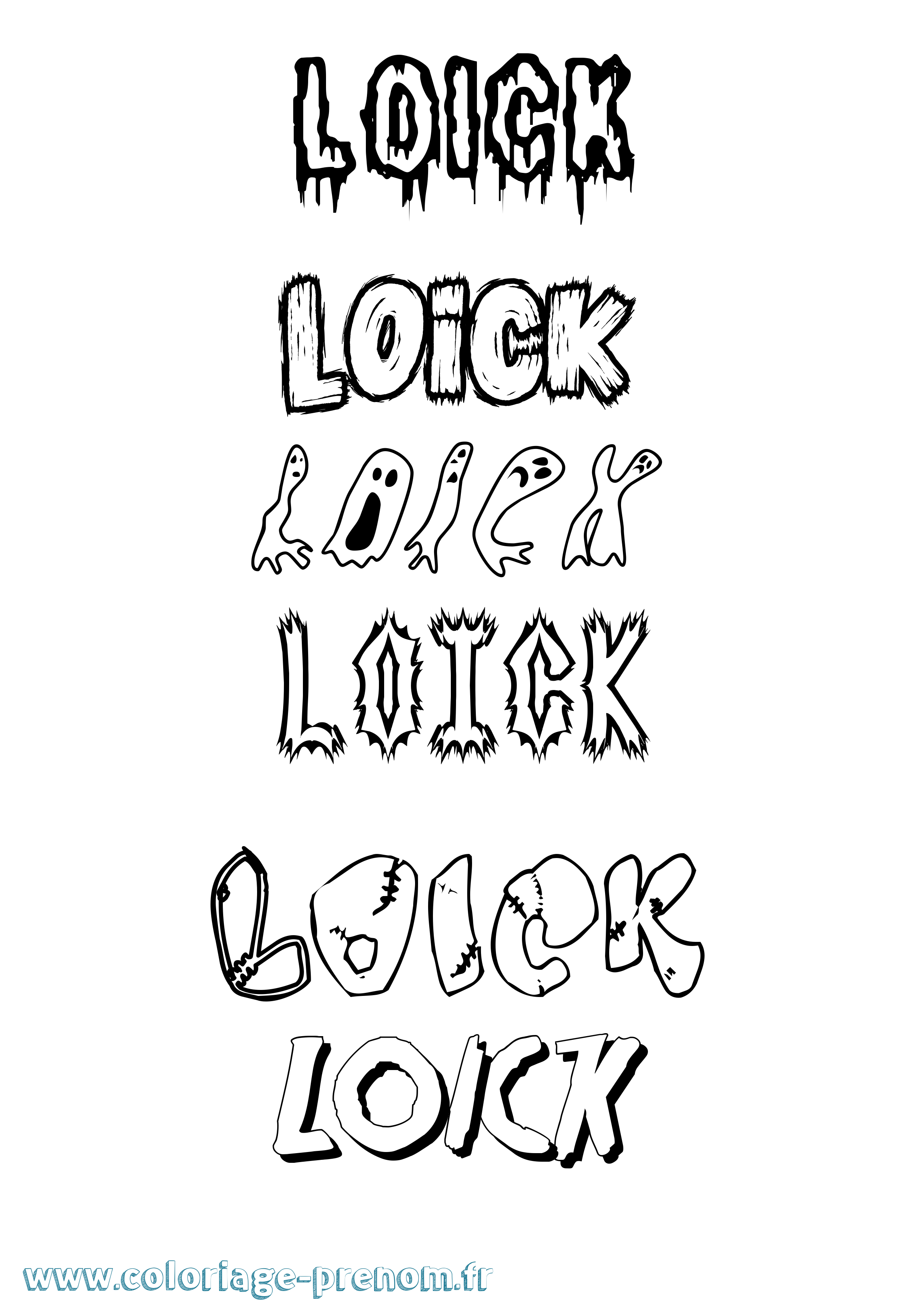 Coloriage Loick Frisson Coloriage prénom Loick Frisson