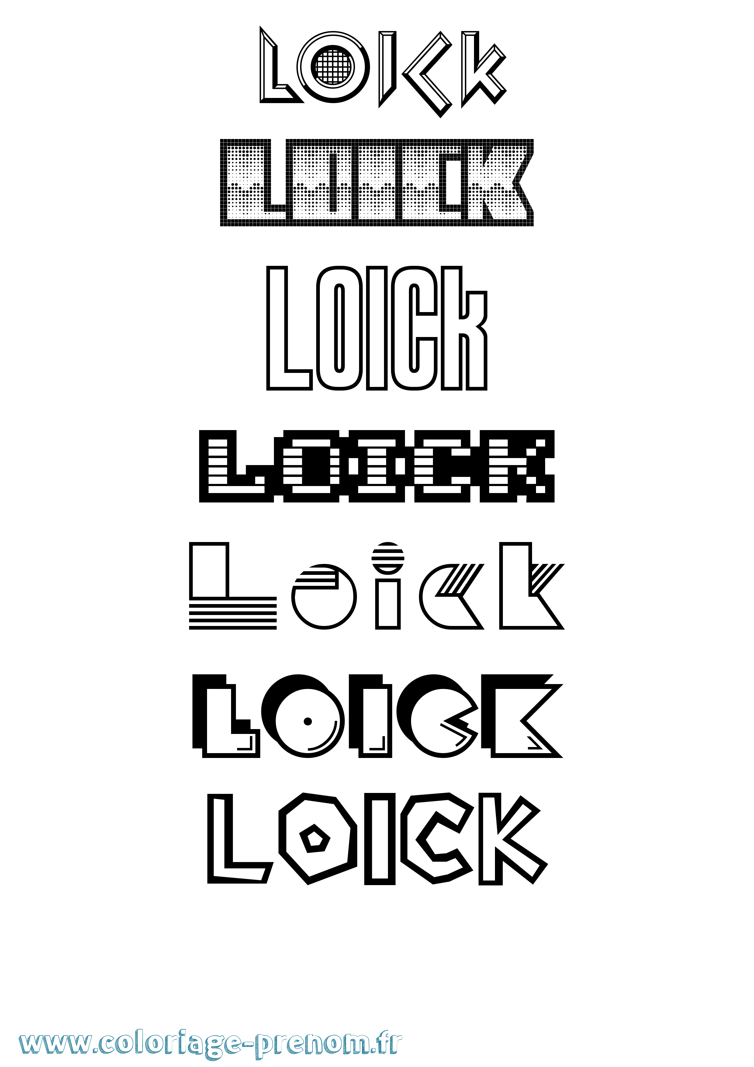 Coloriage Loick Jeux Vidéos Coloriage prénom Loick Jeux Vidéos