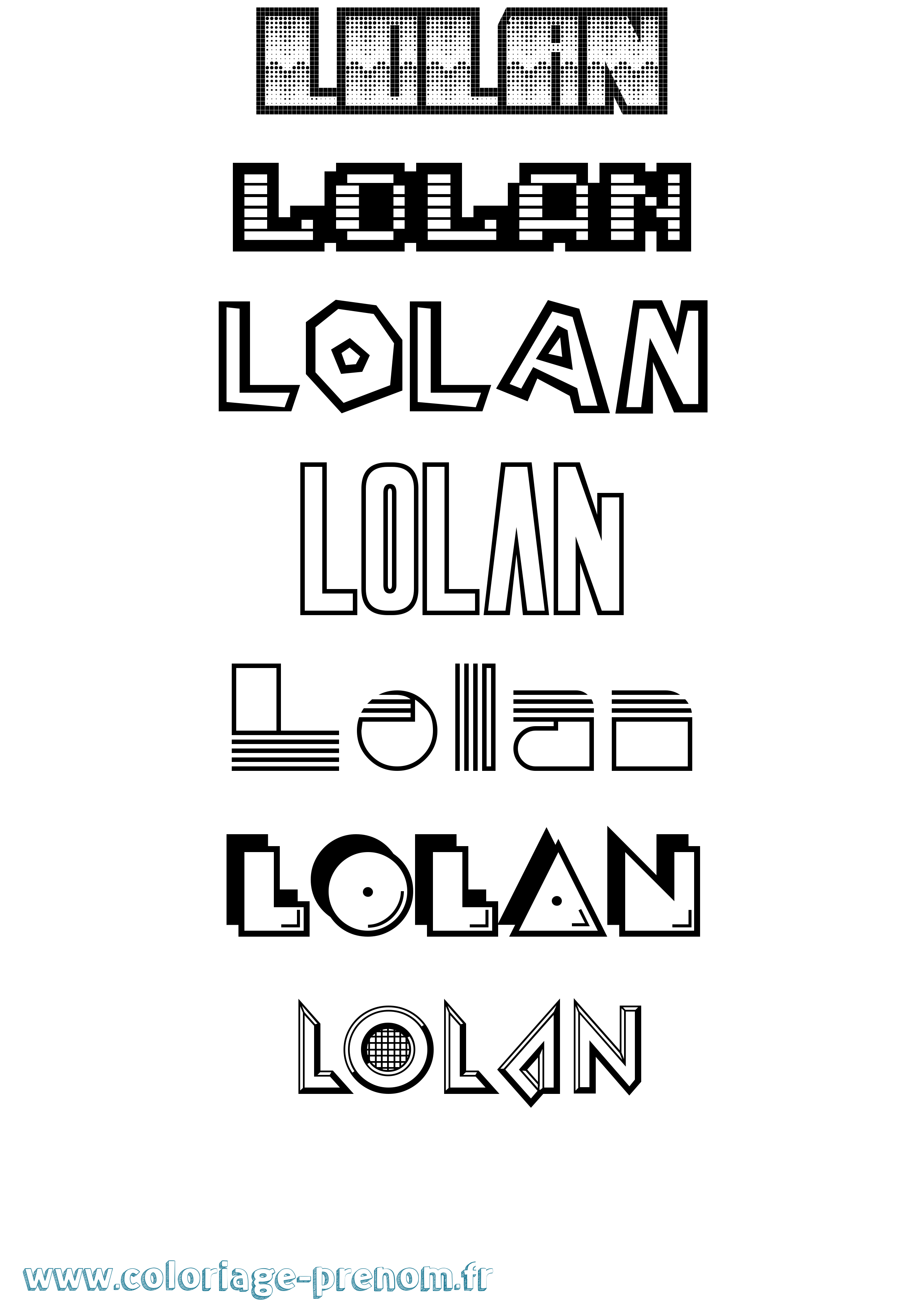 Coloriage Lolan Jeux Vidéos Coloriage prénom Lolan Jeux Vidéos