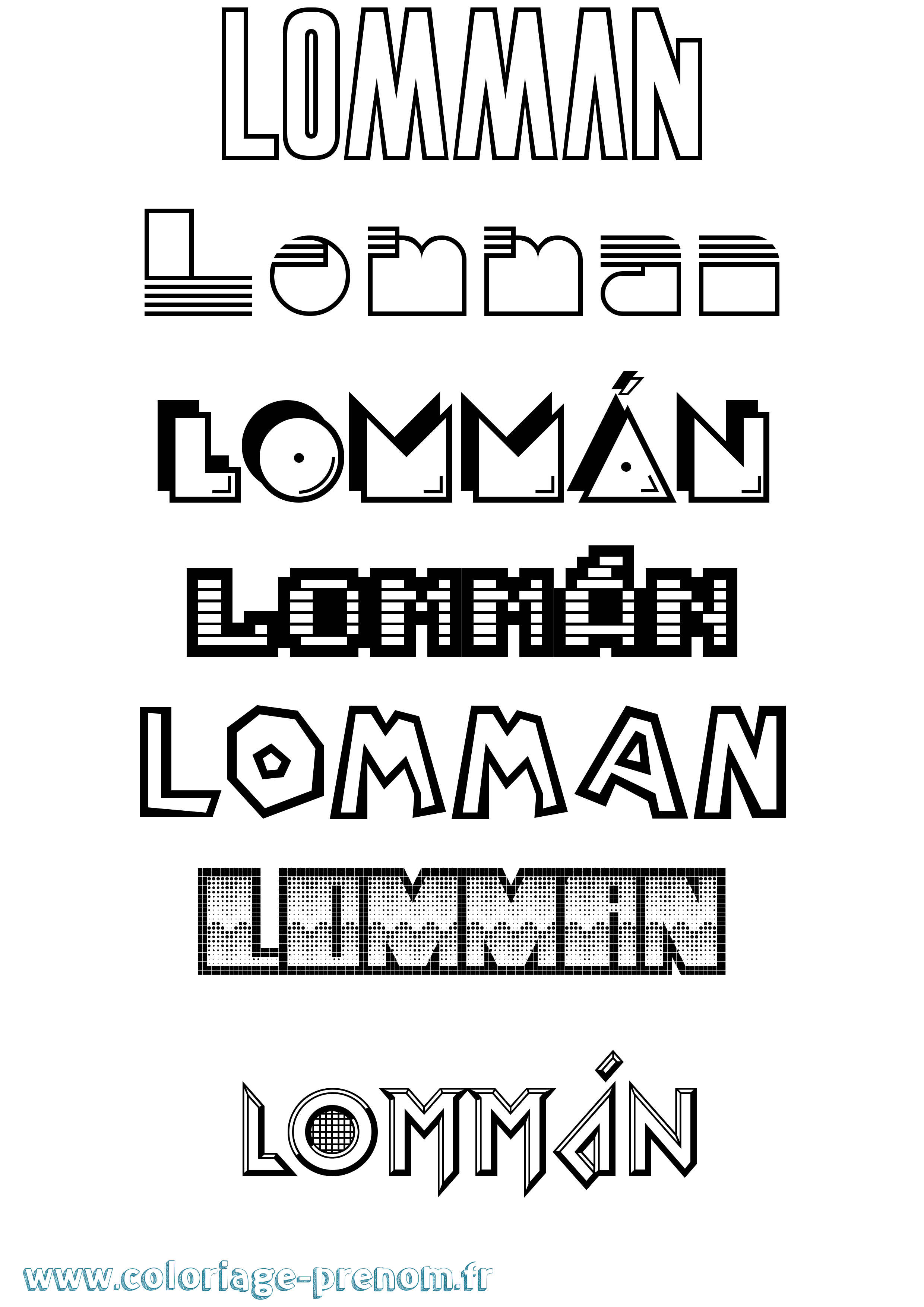 Coloriage Lommán Jeux Vidéos Coloriage prénom Lommán Jeux Vidéos