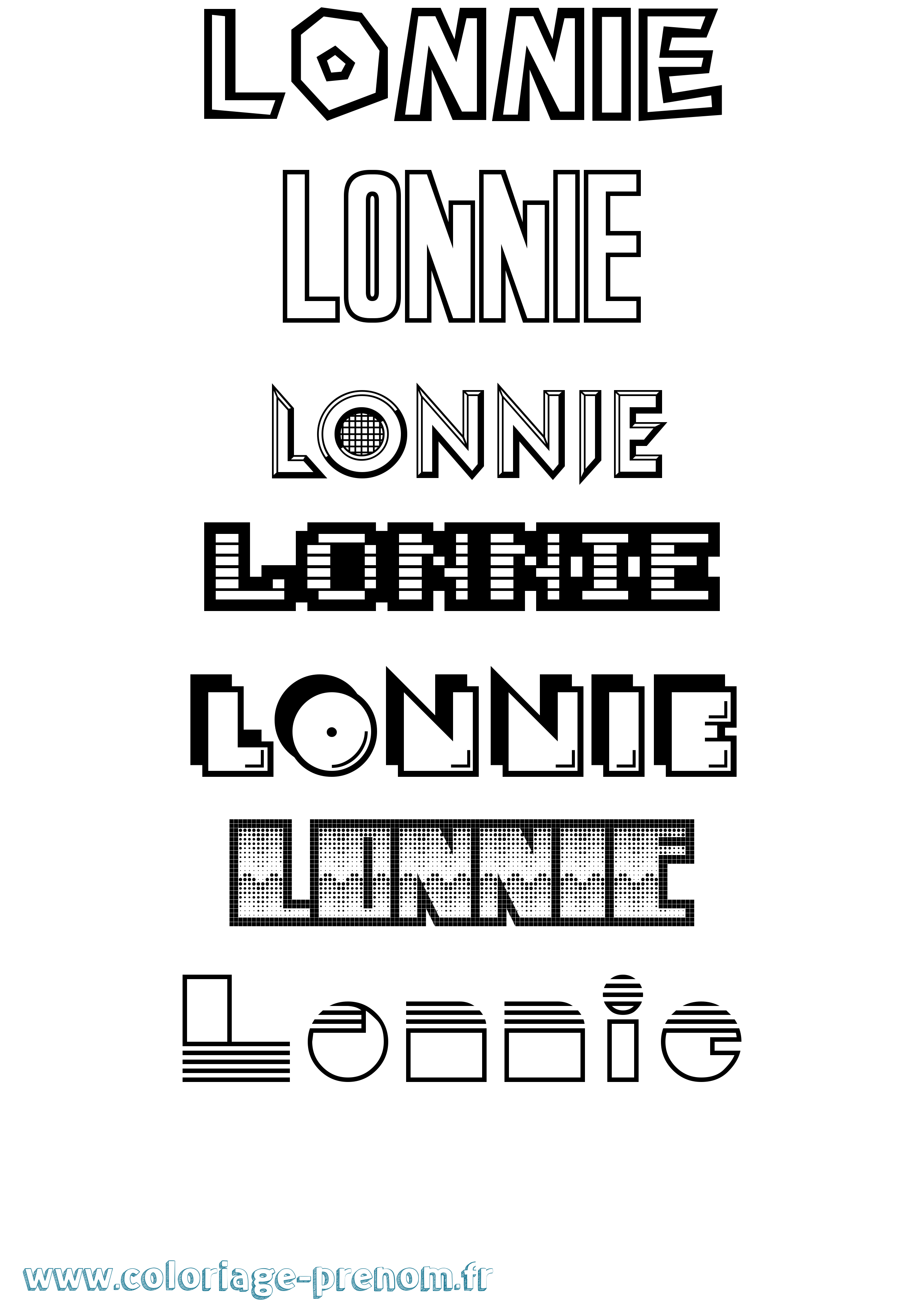 Coloriage Lonnie Jeux Vidéos Coloriage prénom Lonnie Jeux Vidéos