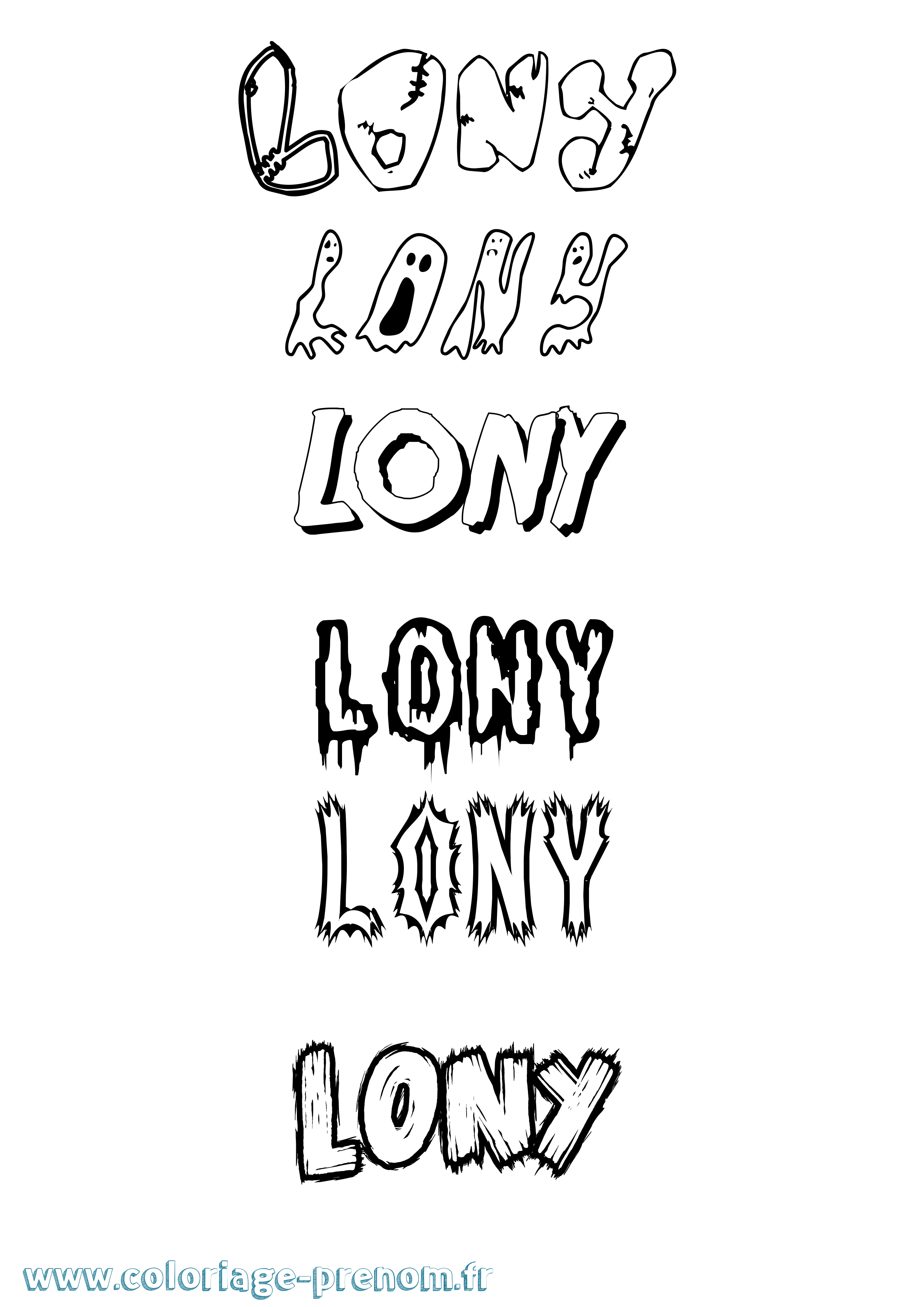 Coloriage Lony Frisson Coloriage prénom Lony Frisson
