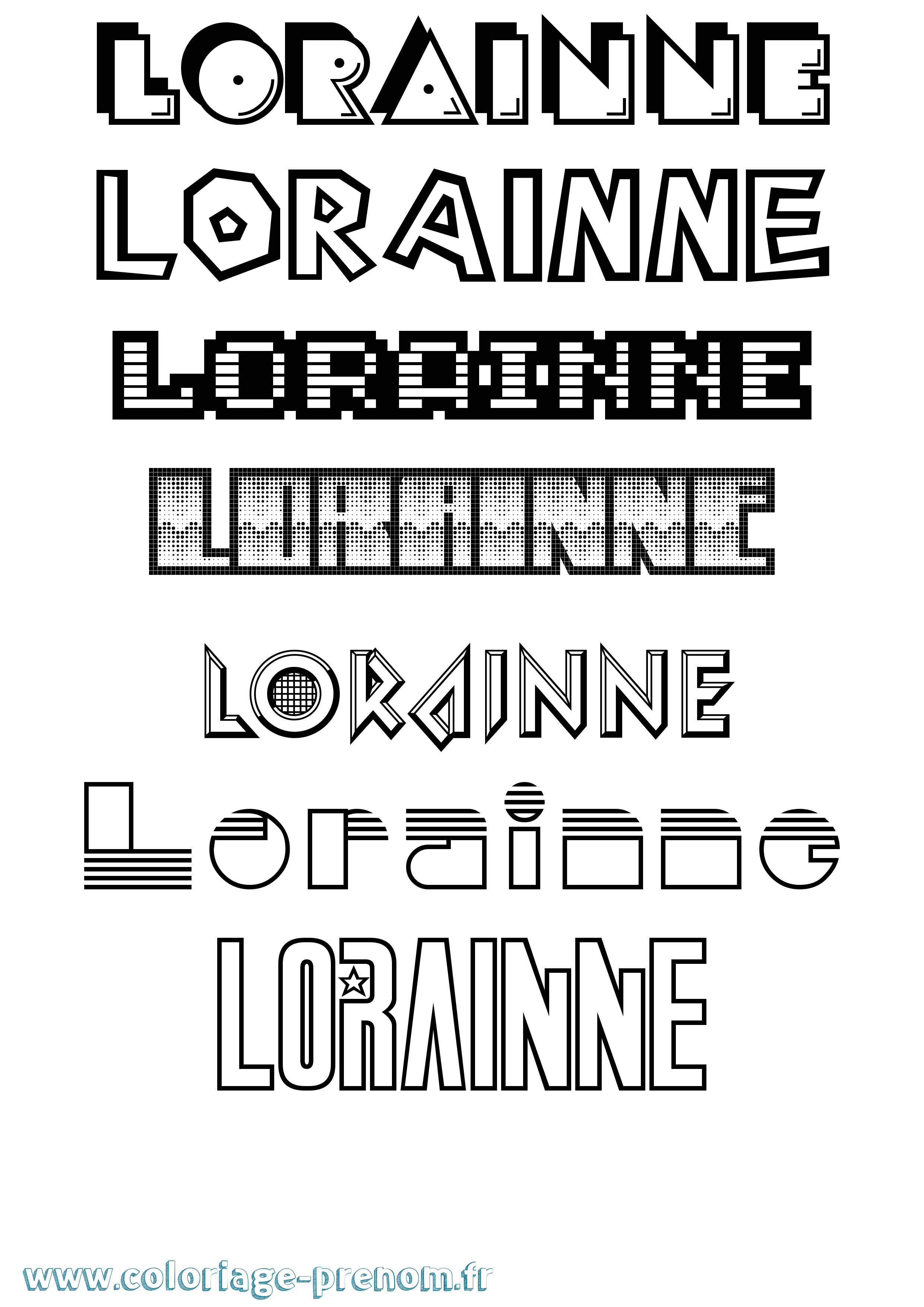 Coloriage Lorainne Jeux Vidéos Coloriage prénom Lorainne Jeux Vidéos