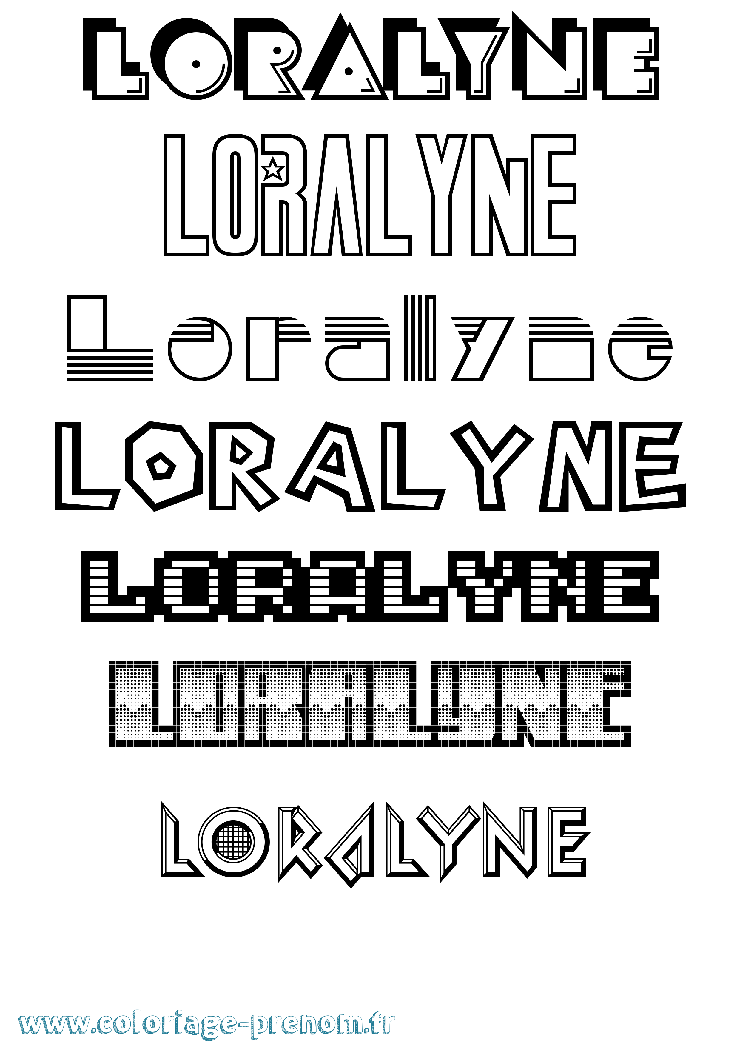 Coloriage Loralyne Jeux Vidéos Coloriage prénom Loralyne Jeux Vidéos