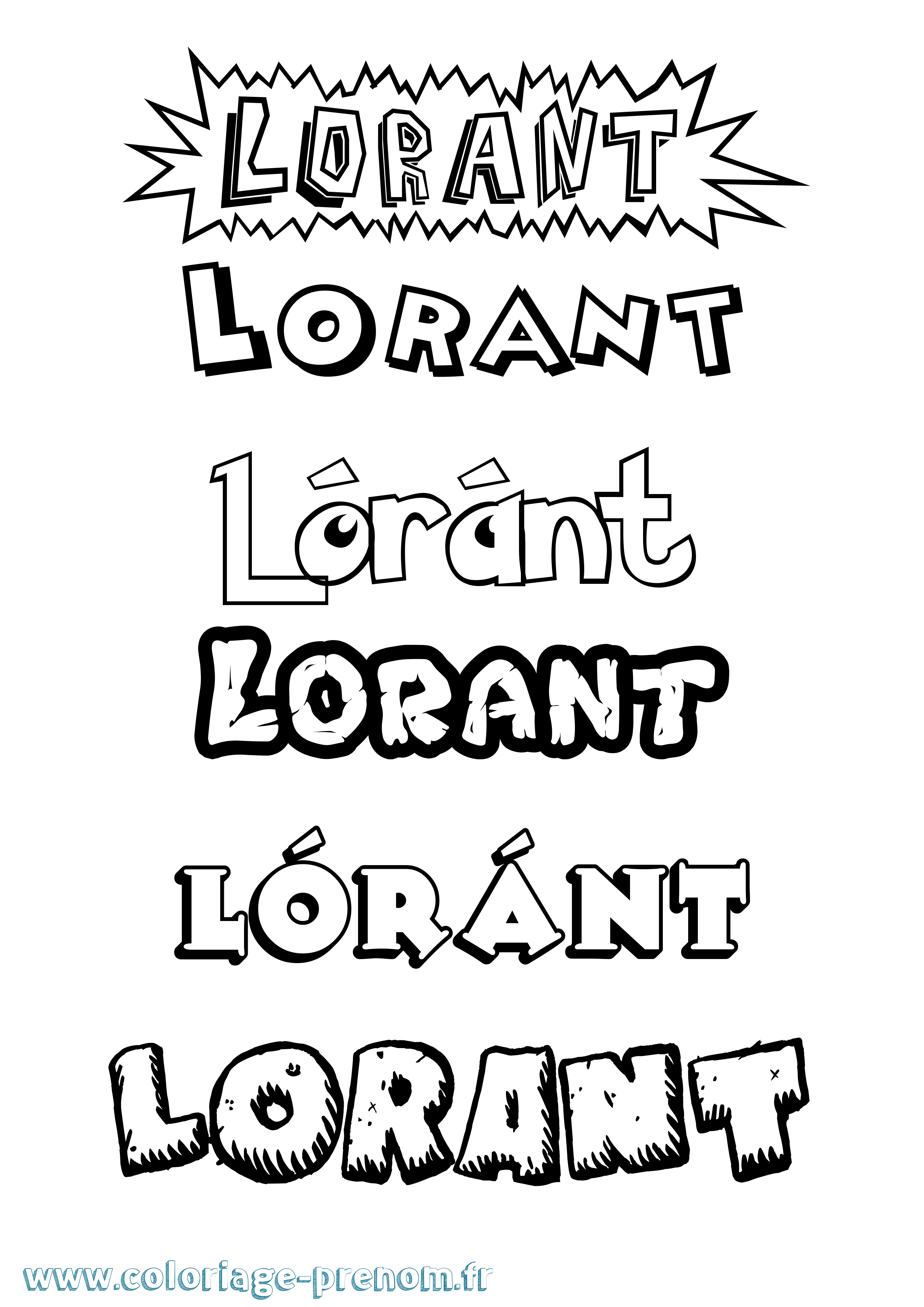 Coloriage Lóránt Dessin Animé Coloriage prénom Lóránt Dessin Animé
