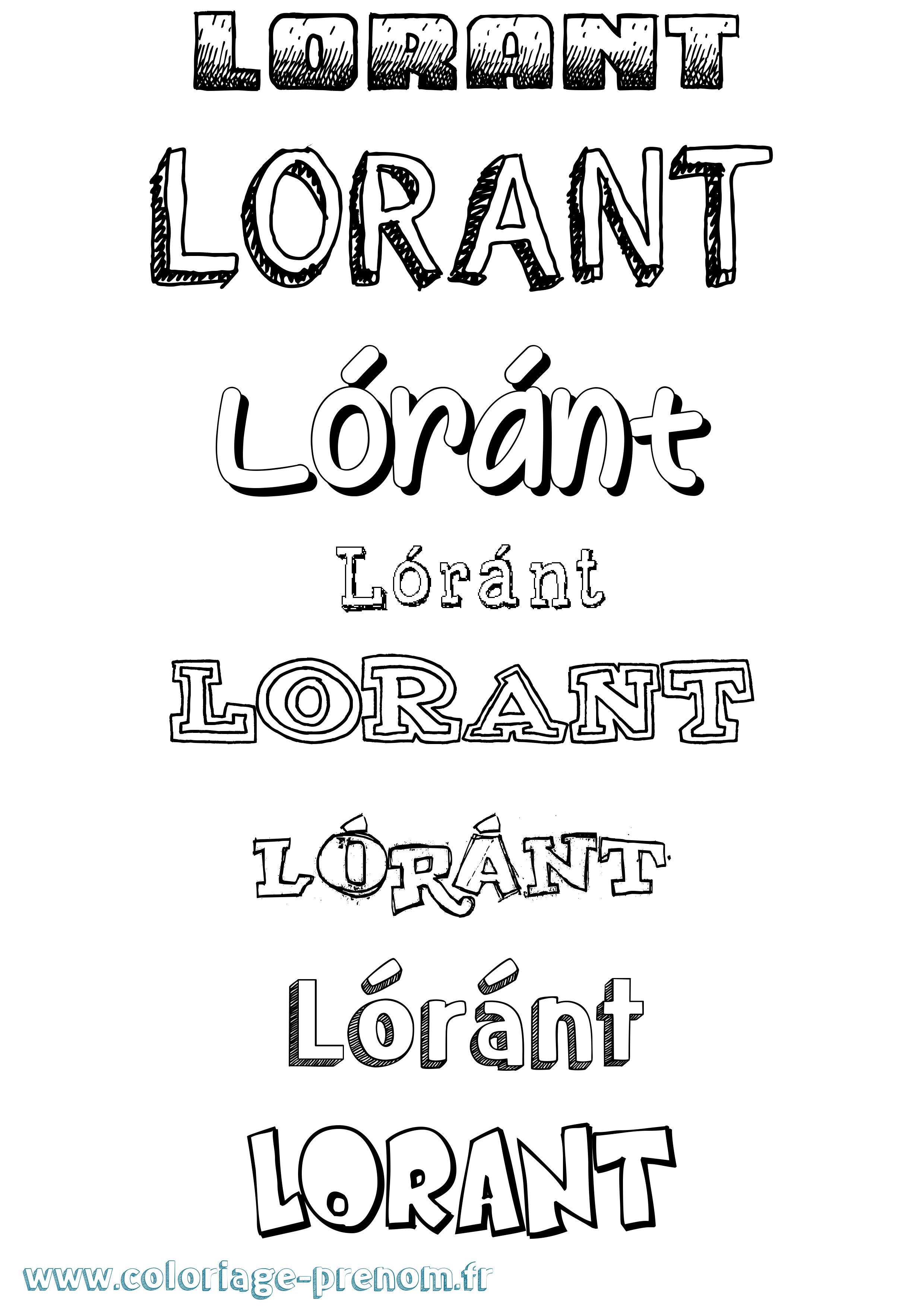 Coloriage Lóránt Dessiné Coloriage prénom Lóránt Dessiné