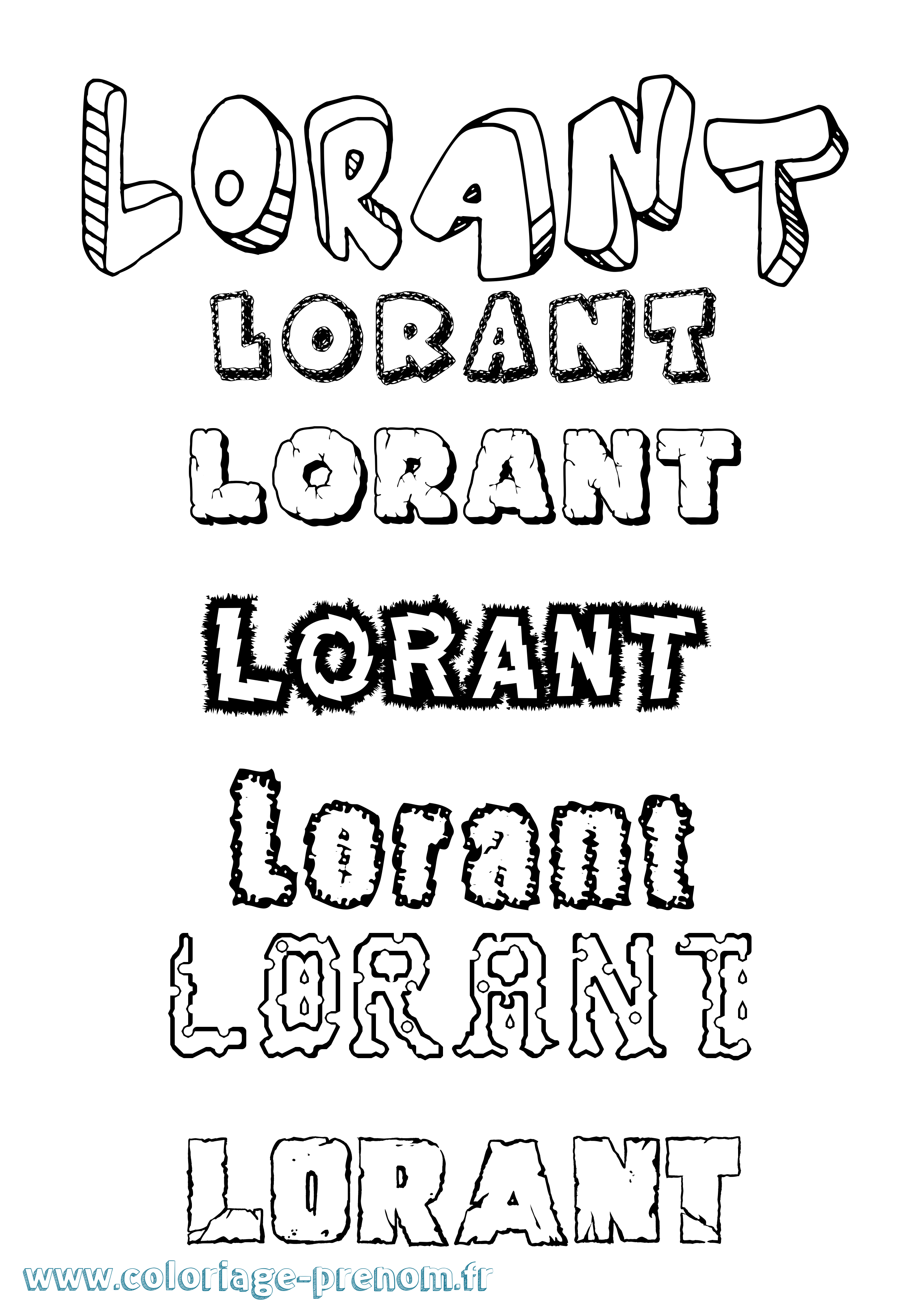 Coloriage Lóránt Destructuré Coloriage prénom Lóránt Destructuré