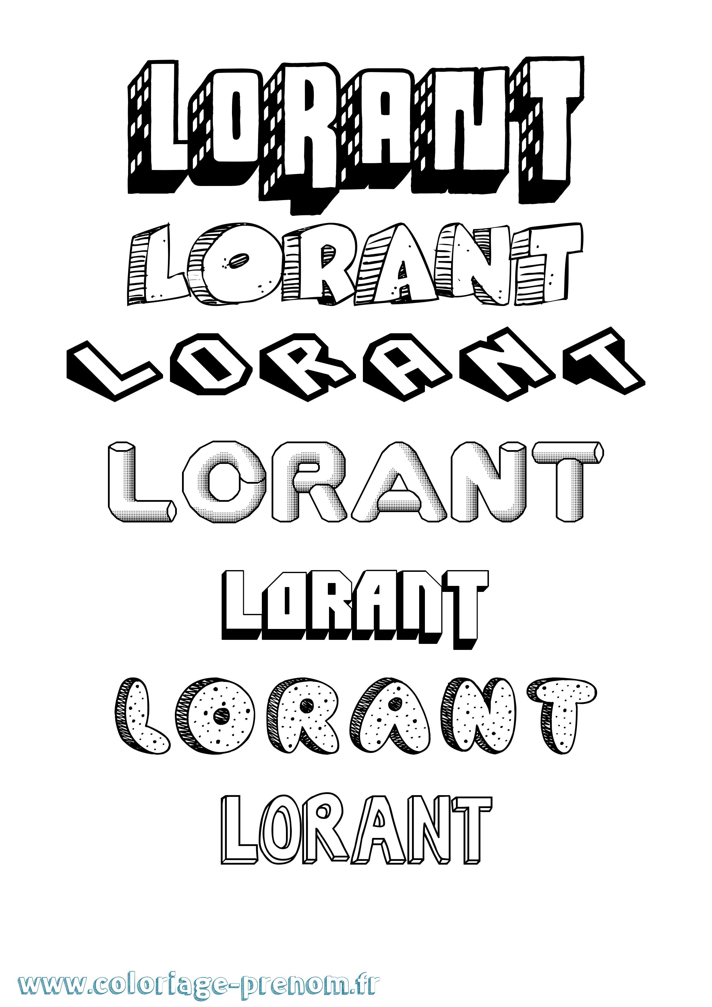 Coloriage Lóránt Effet 3D Coloriage prénom Lóránt Effet 3D