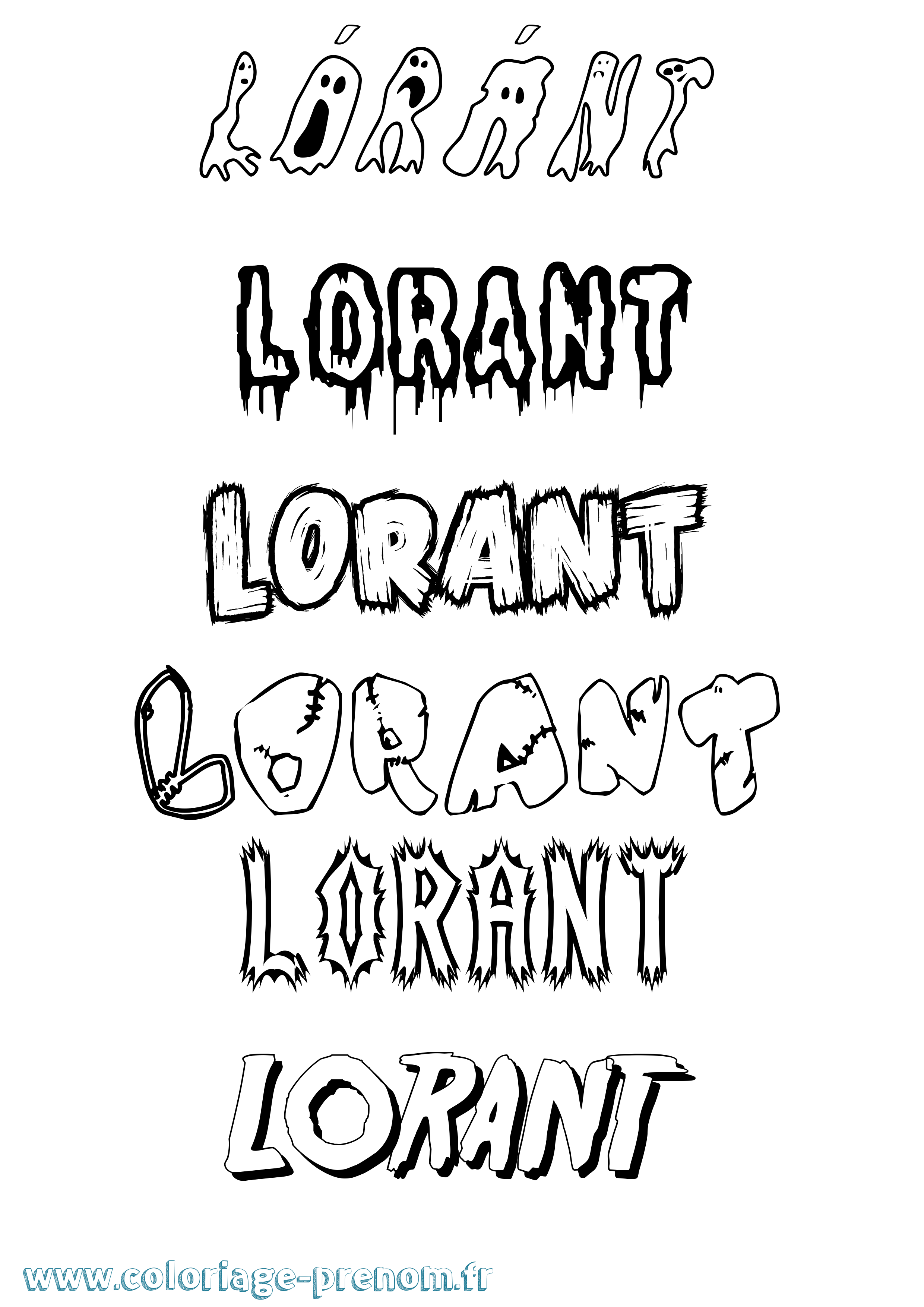 Coloriage Lóránt Frisson Coloriage prénom Lóránt Frisson