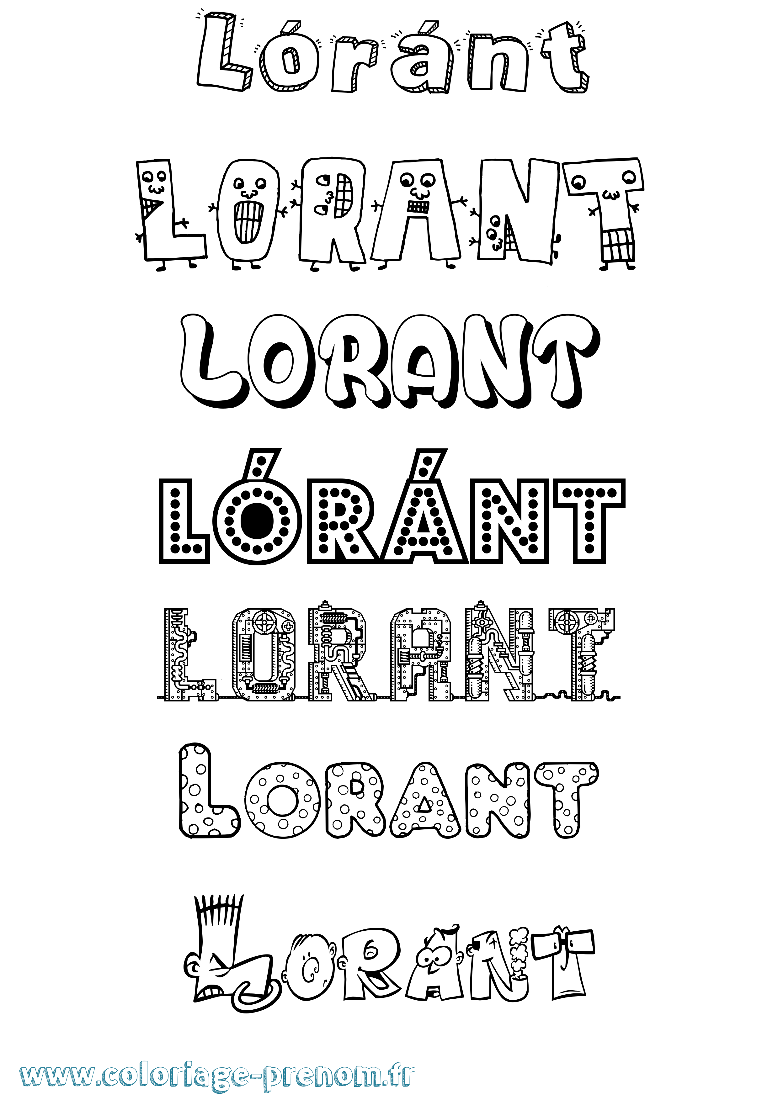 Coloriage Lóránt Fun Coloriage prénom Lóránt Fun