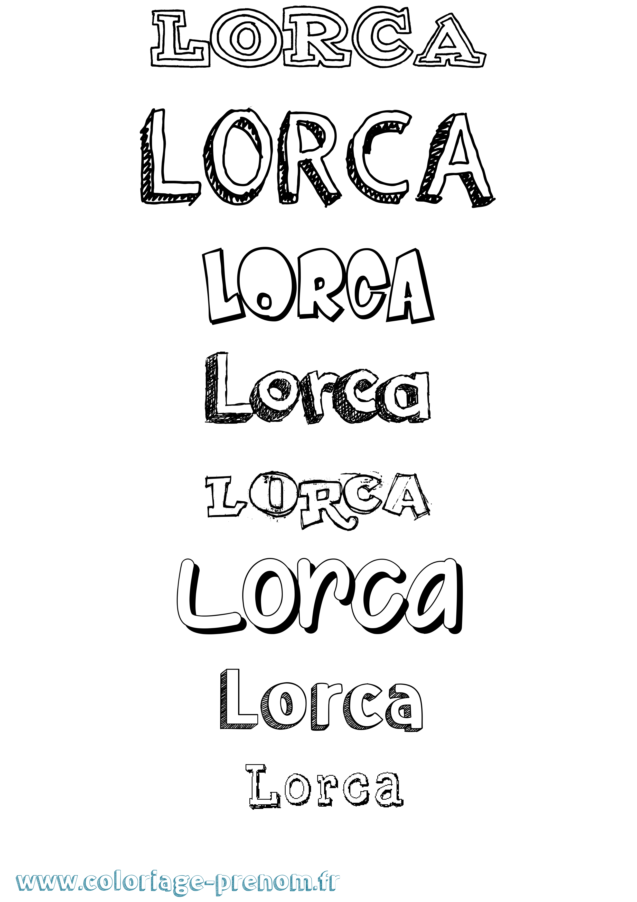 Coloriage Lorca Dessiné Coloriage prénom Lorca Dessiné