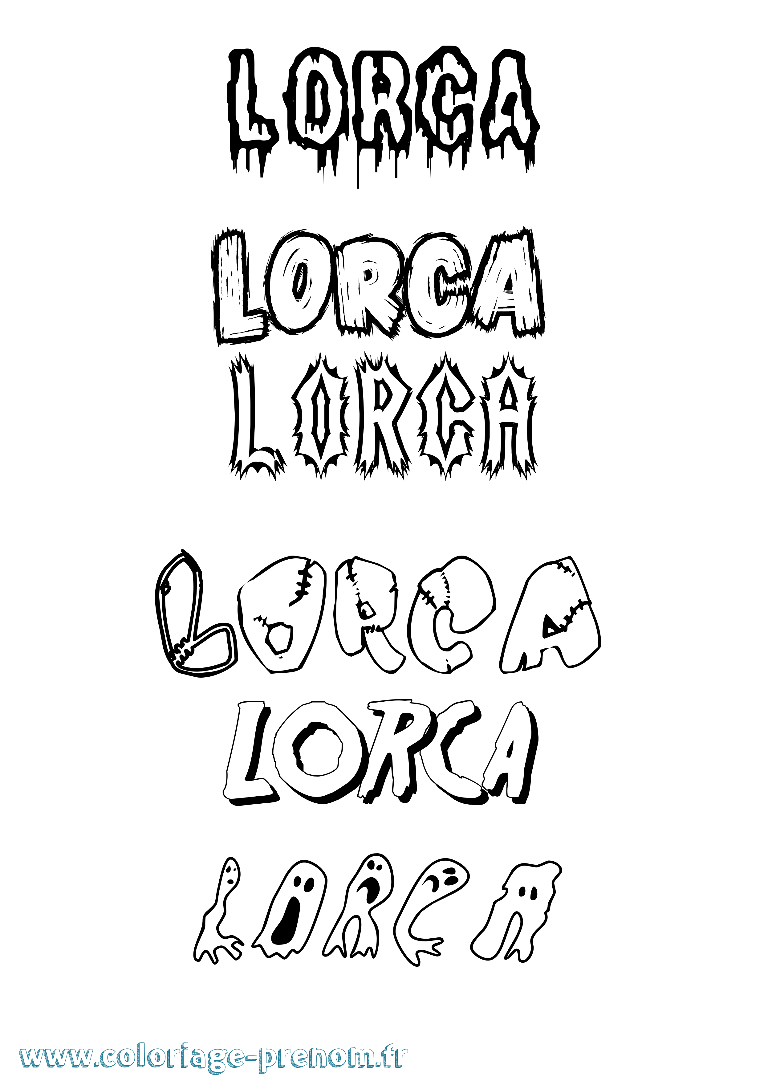 Coloriage Lorca Frisson Coloriage prénom Lorca Frisson