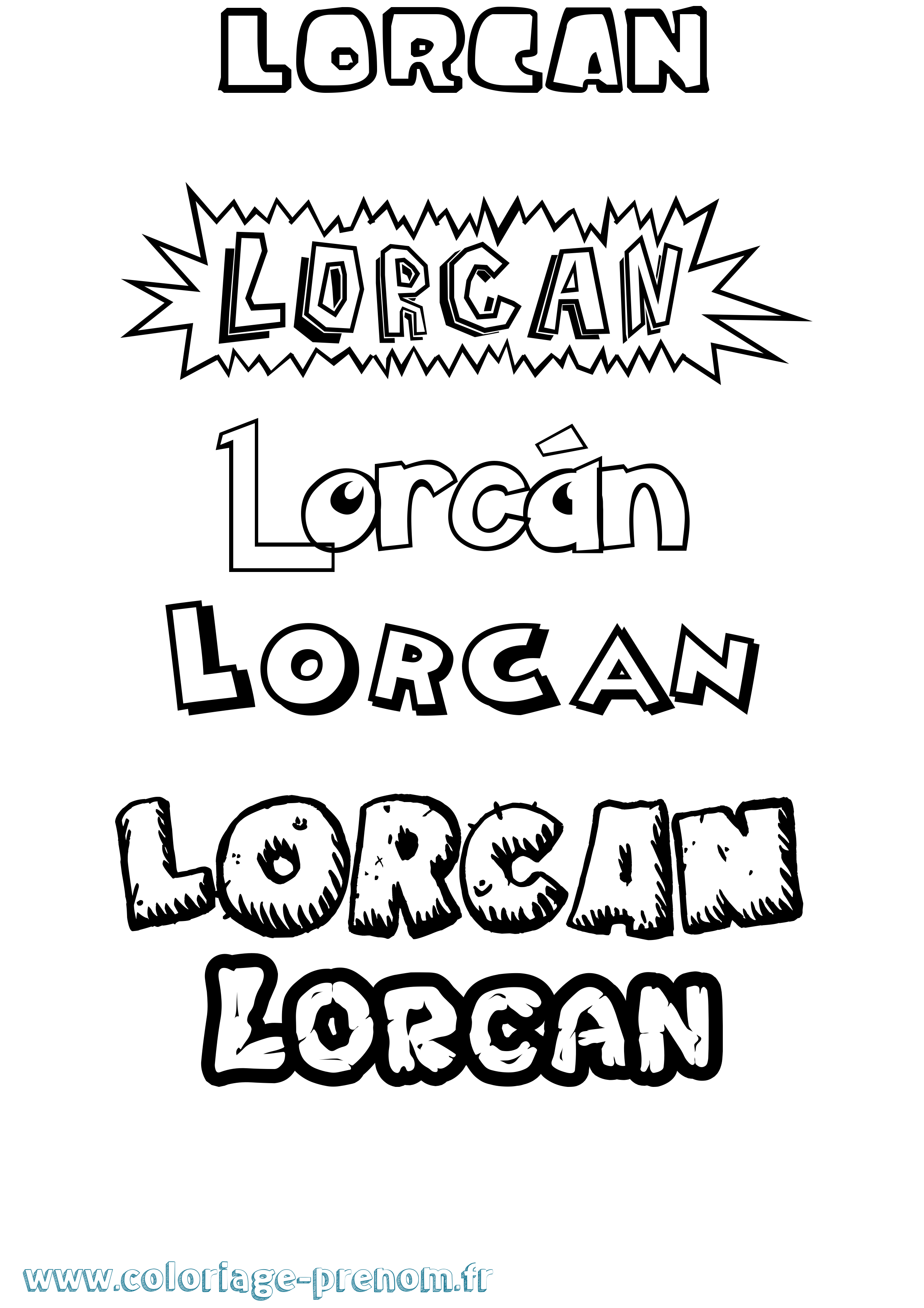 Coloriage Lorcán Dessin Animé Coloriage prénom Lorcán Dessin Animé