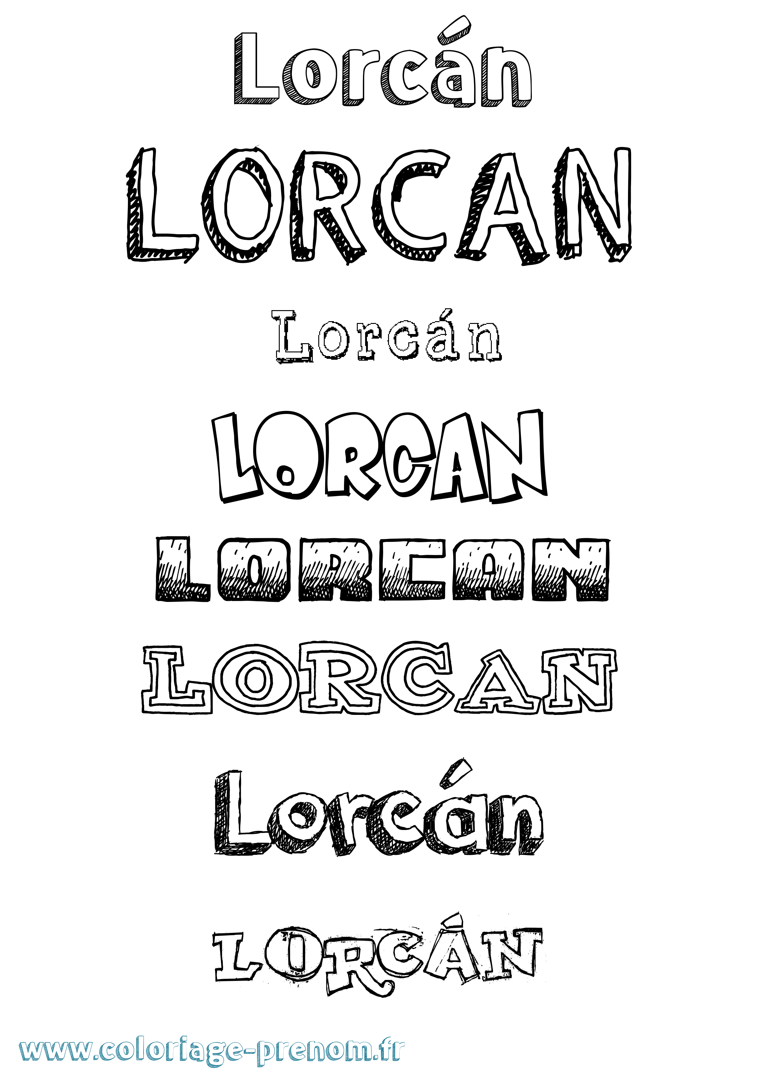 Coloriage Lorcán Dessiné Coloriage prénom Lorcán Dessiné