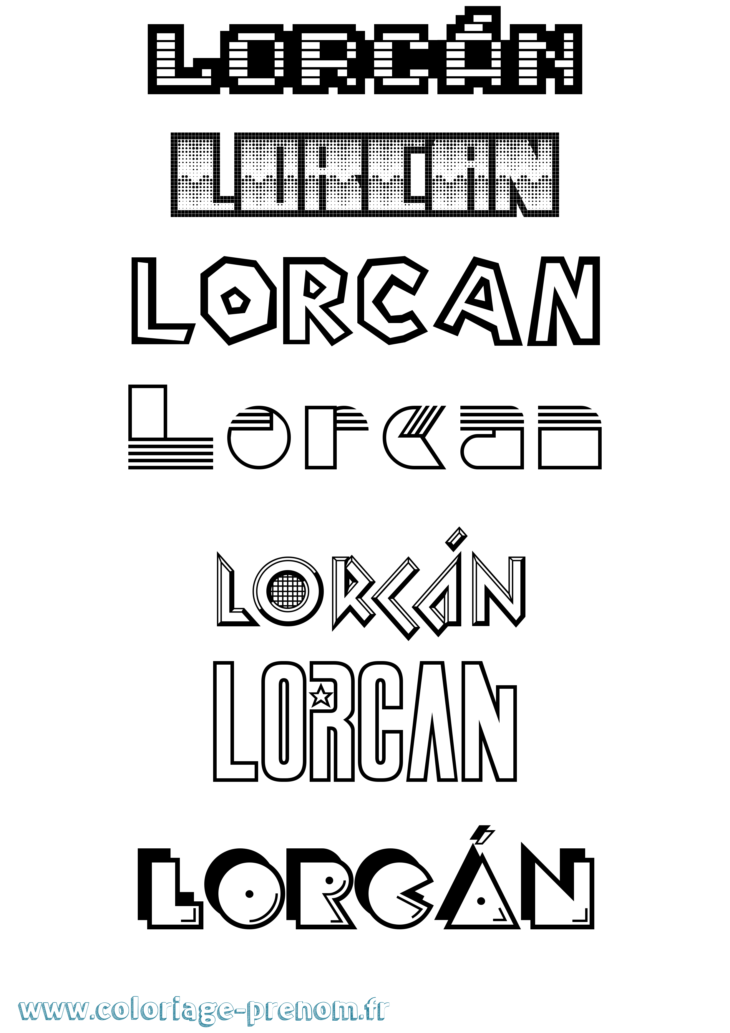 Coloriage Lorcán Jeux Vidéos Coloriage prénom Lorcán Jeux Vidéos