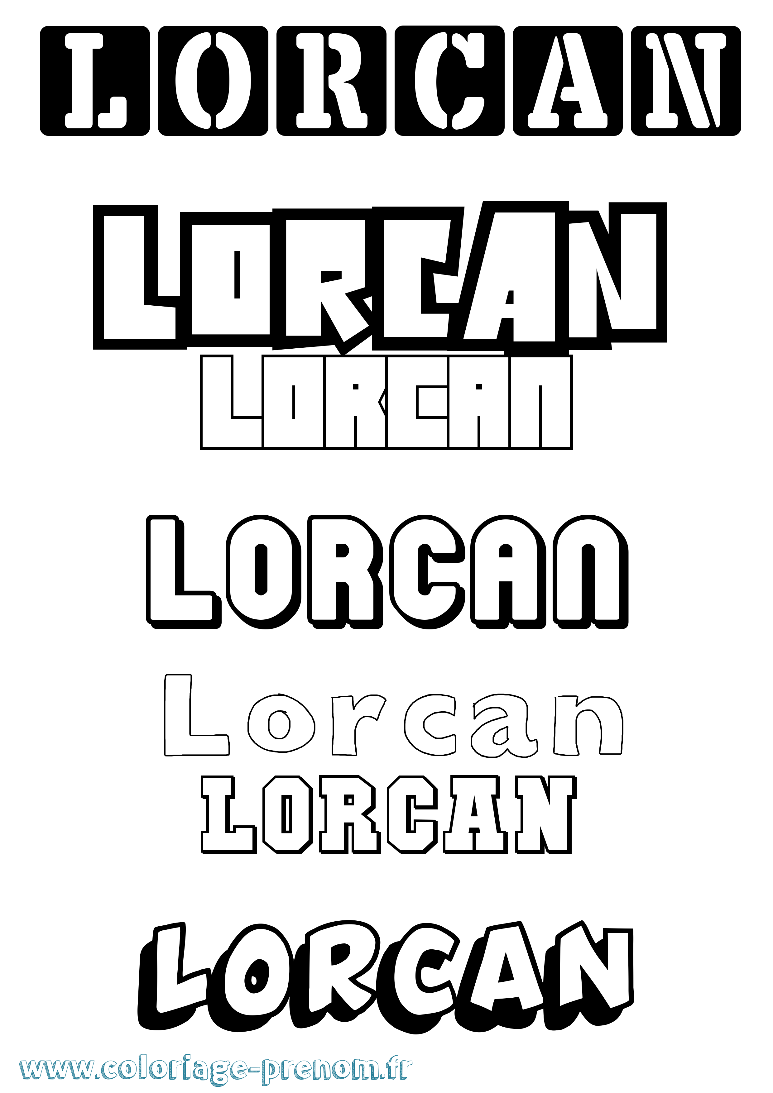 Coloriage Lorcán Simple Coloriage prénom Lorcán Simple