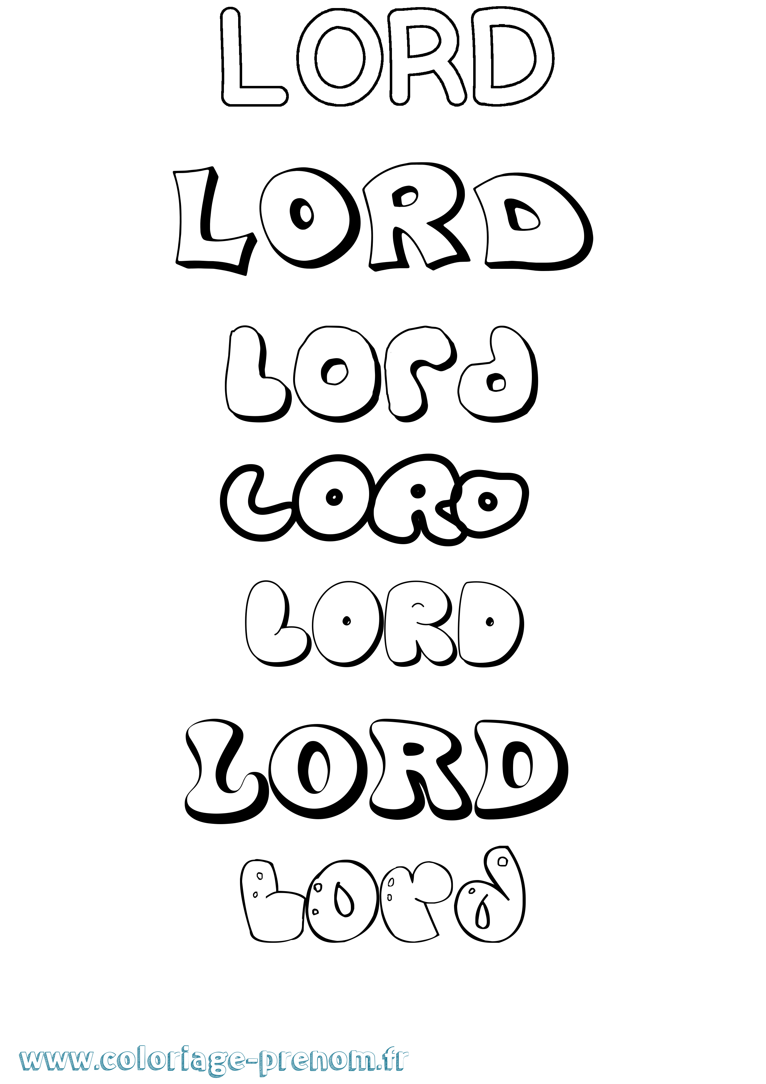 Coloriage Lord Bubble Coloriage prénom Lord Bubble