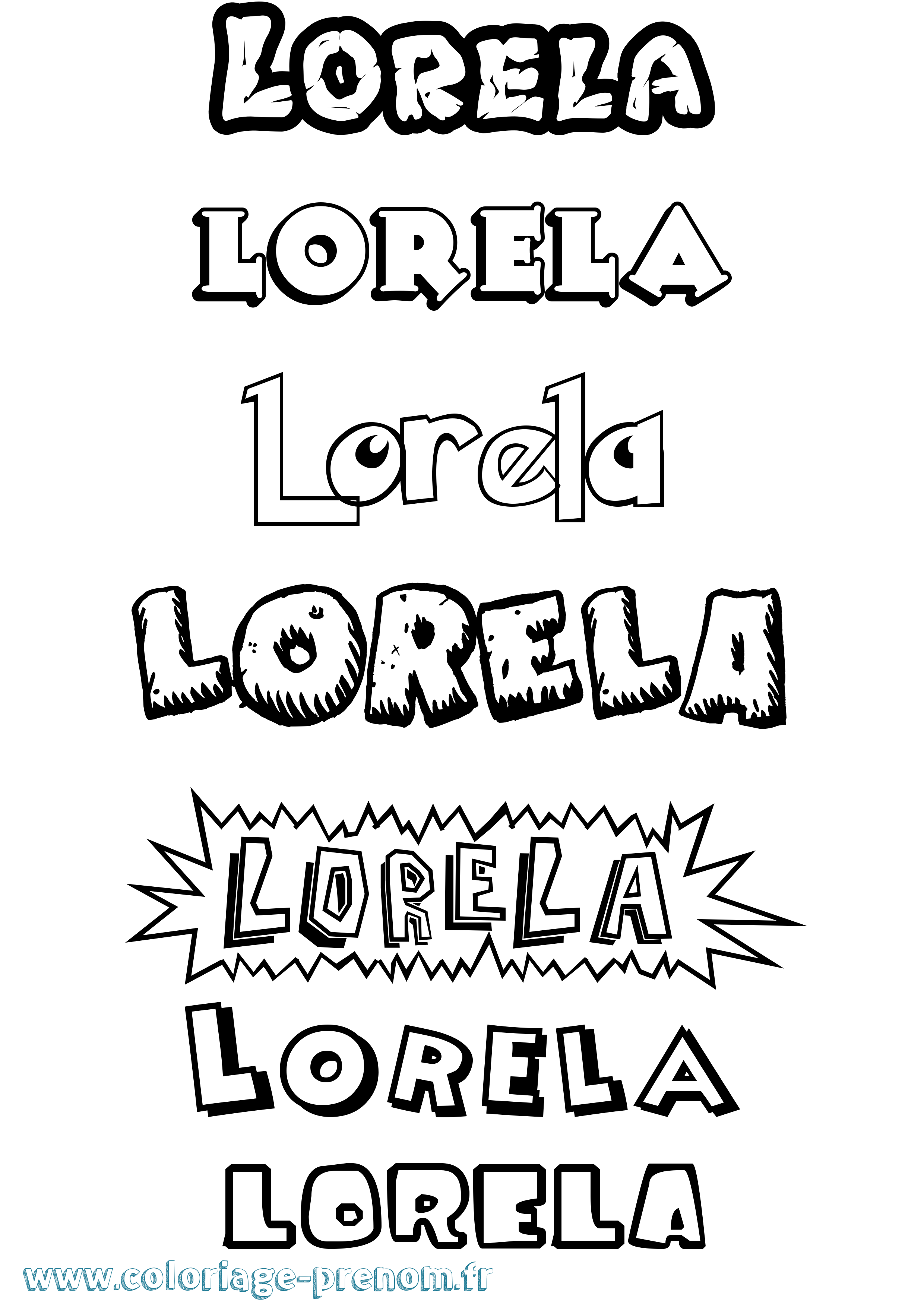Coloriage Lorela Dessin Animé Coloriage prénom Lorela Dessin Animé
