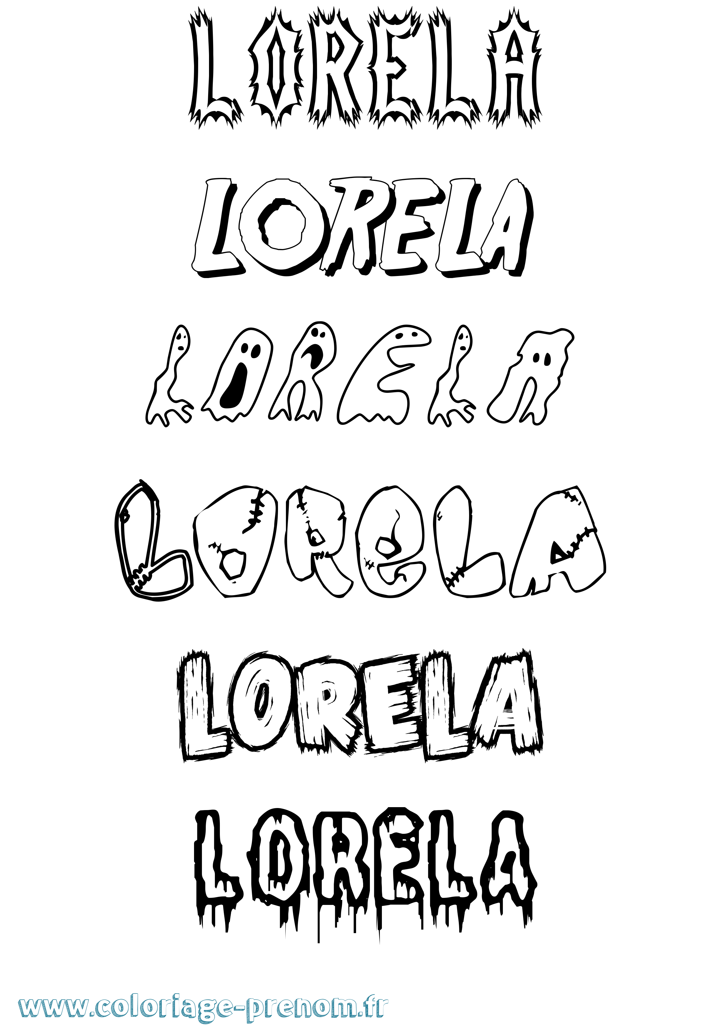 Coloriage Lorela Frisson Coloriage prénom Lorela Frisson