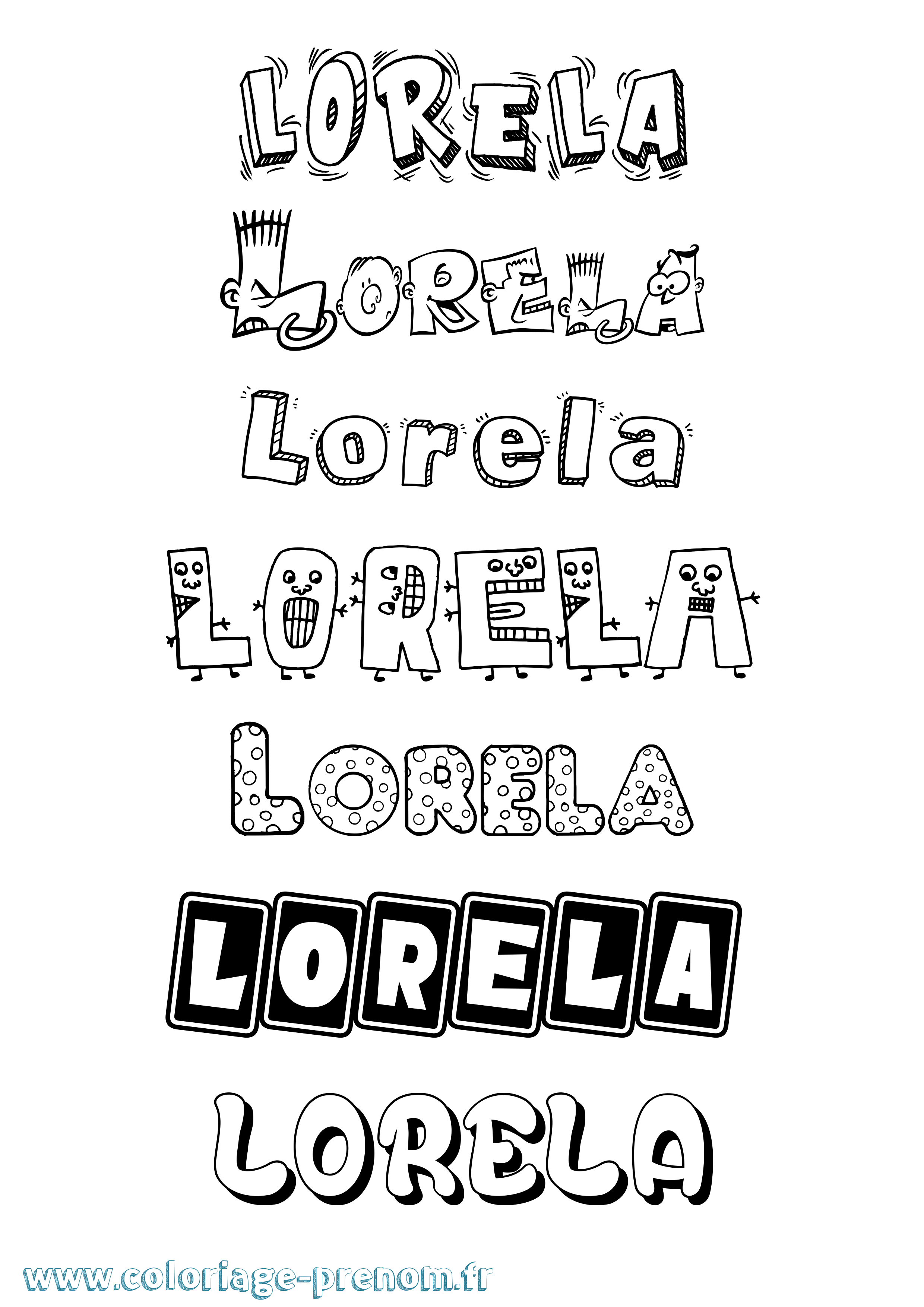 Coloriage Lorela Fun Coloriage prénom Lorela Fun