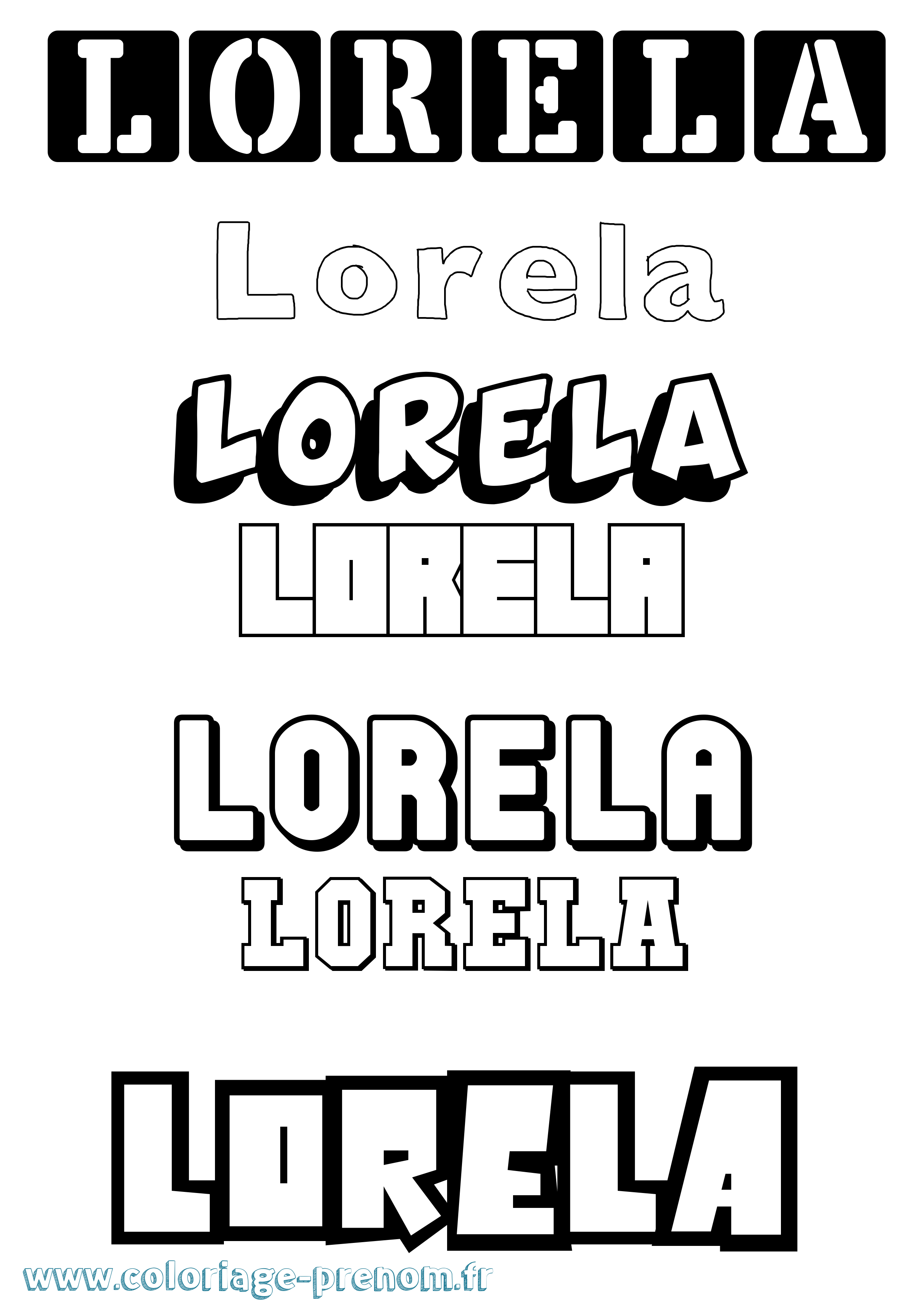 Coloriage Lorela Simple Coloriage prénom Lorela Simple