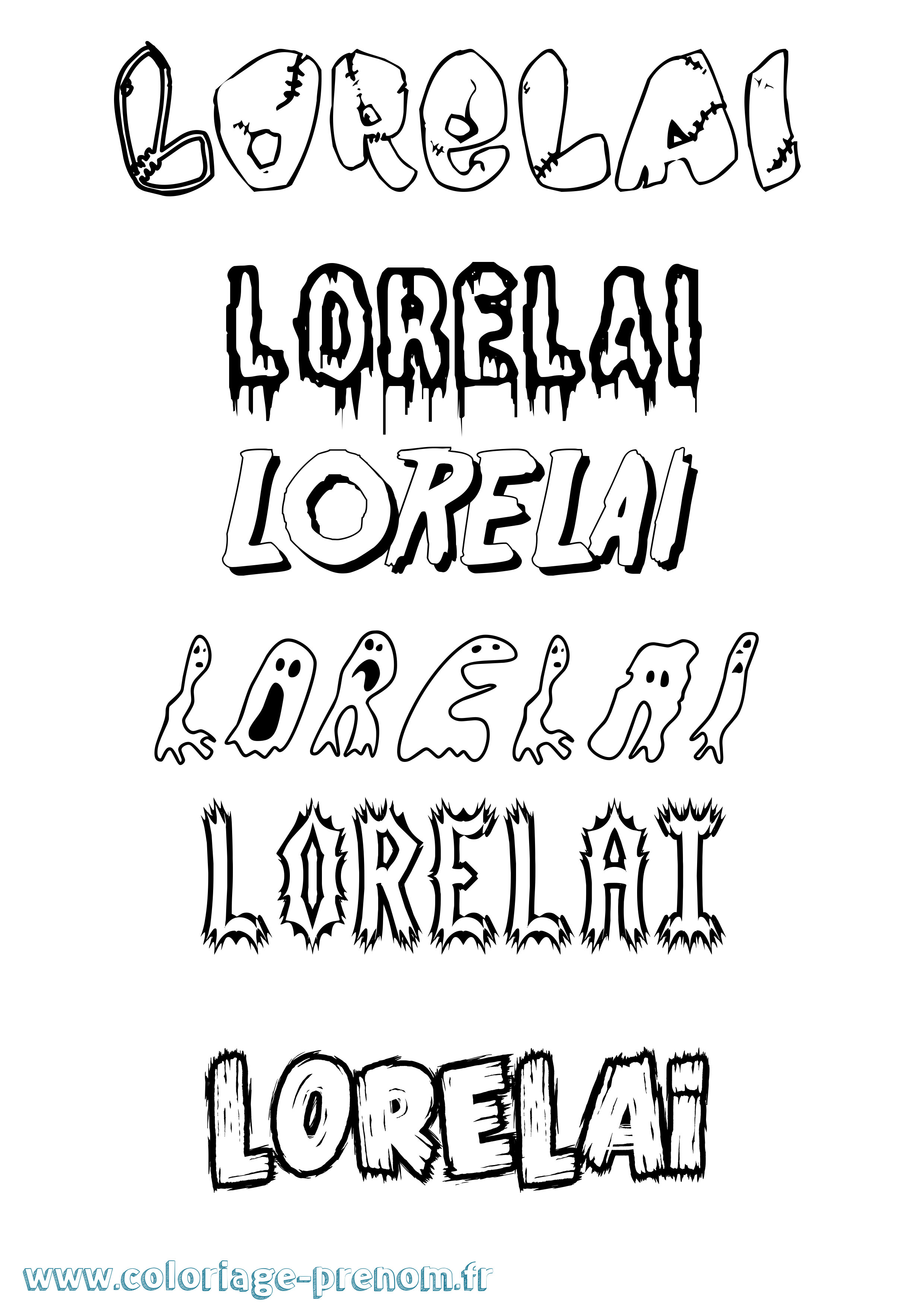 Coloriage Lorelai Frisson Coloriage prénom Lorelai Frisson