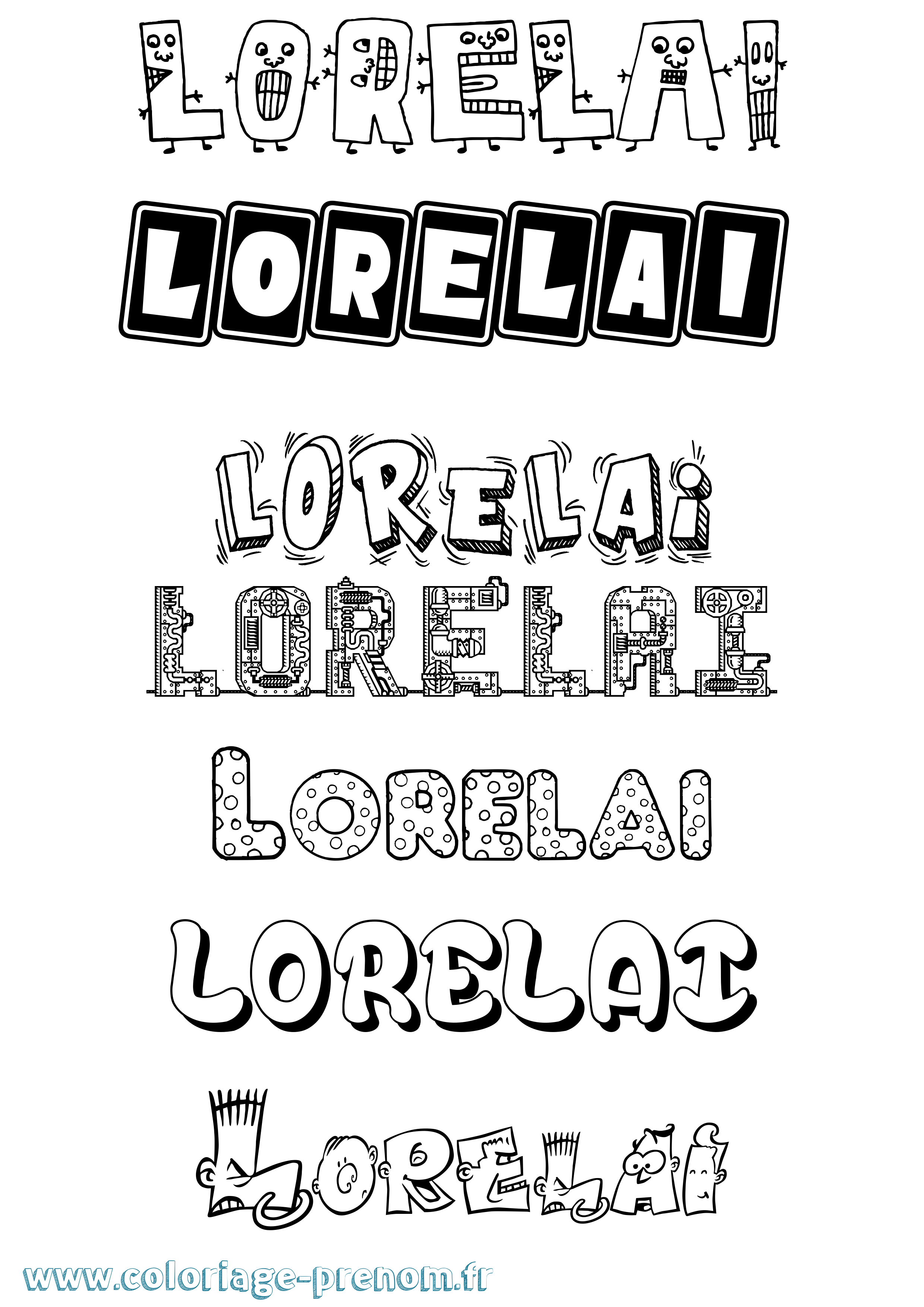 Coloriage Lorelai Fun Coloriage prénom Lorelai Fun