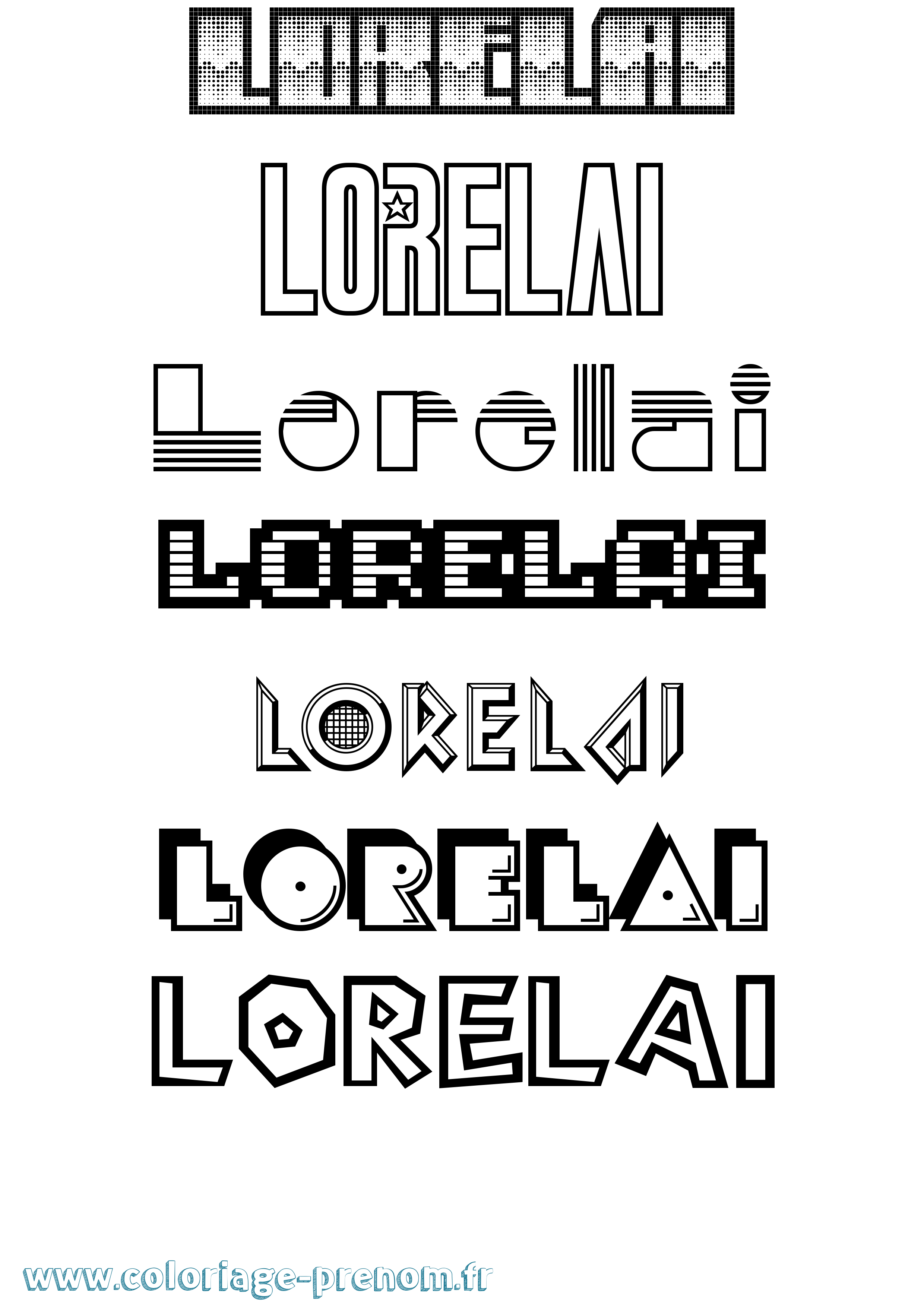 Coloriage Lorelai Jeux Vidéos Coloriage prénom Lorelai Jeux Vidéos