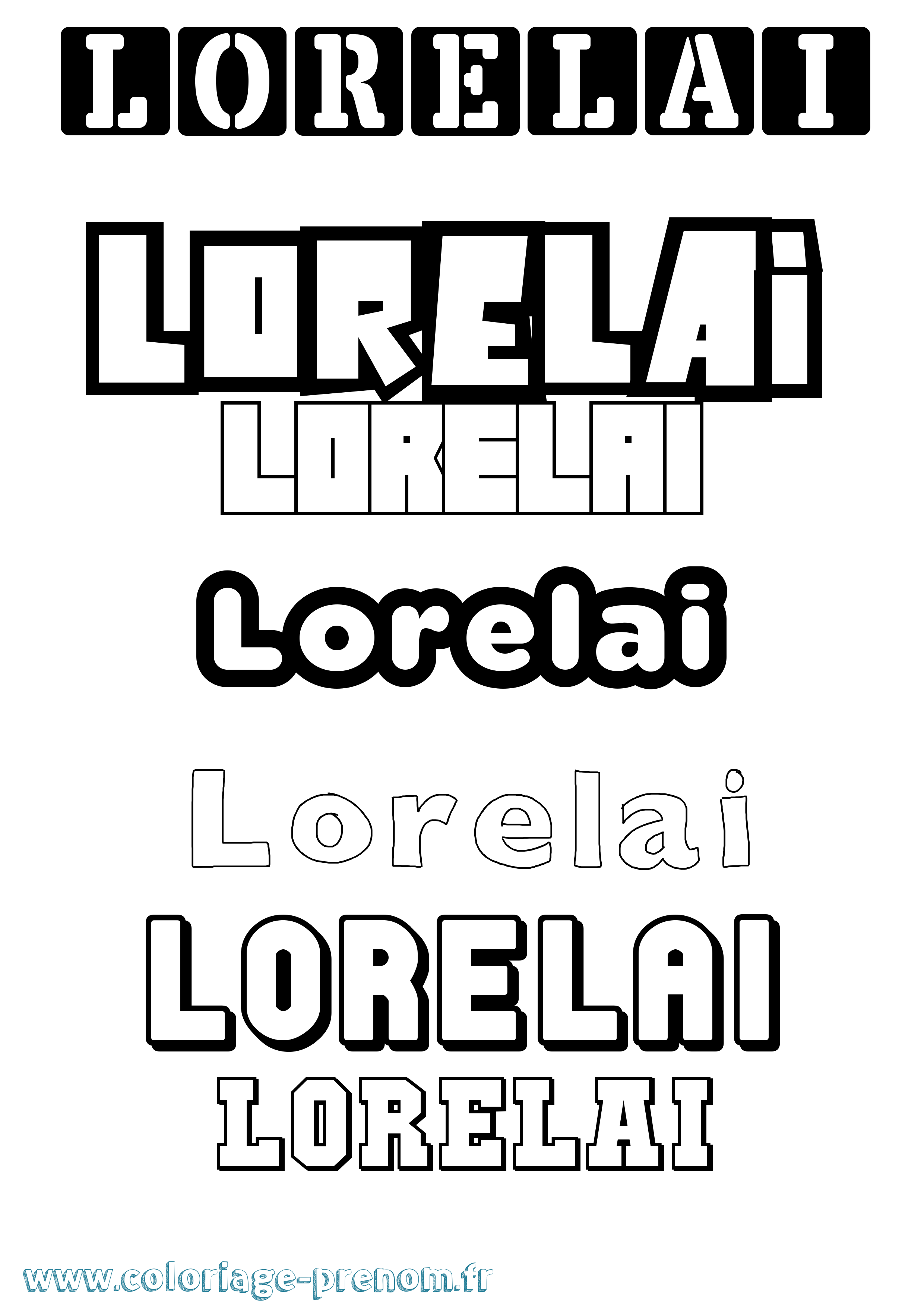 Coloriage Lorelai Simple Coloriage prénom Lorelai Simple