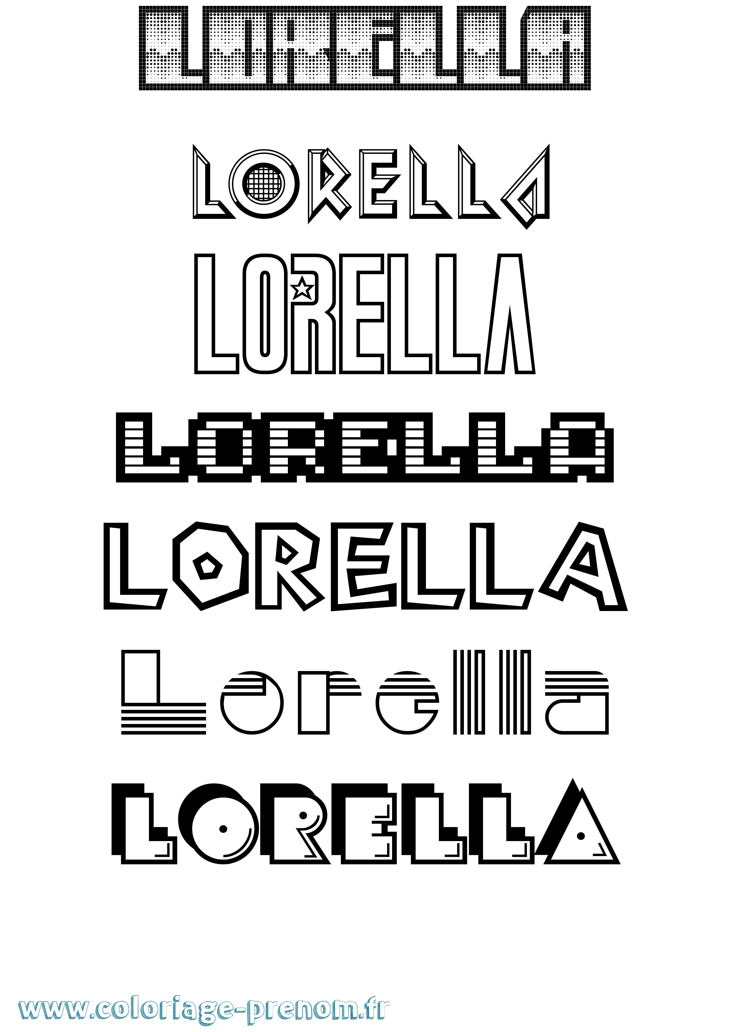 Coloriage Lorella Jeux Vidéos Coloriage prénom Lorella Jeux Vidéos