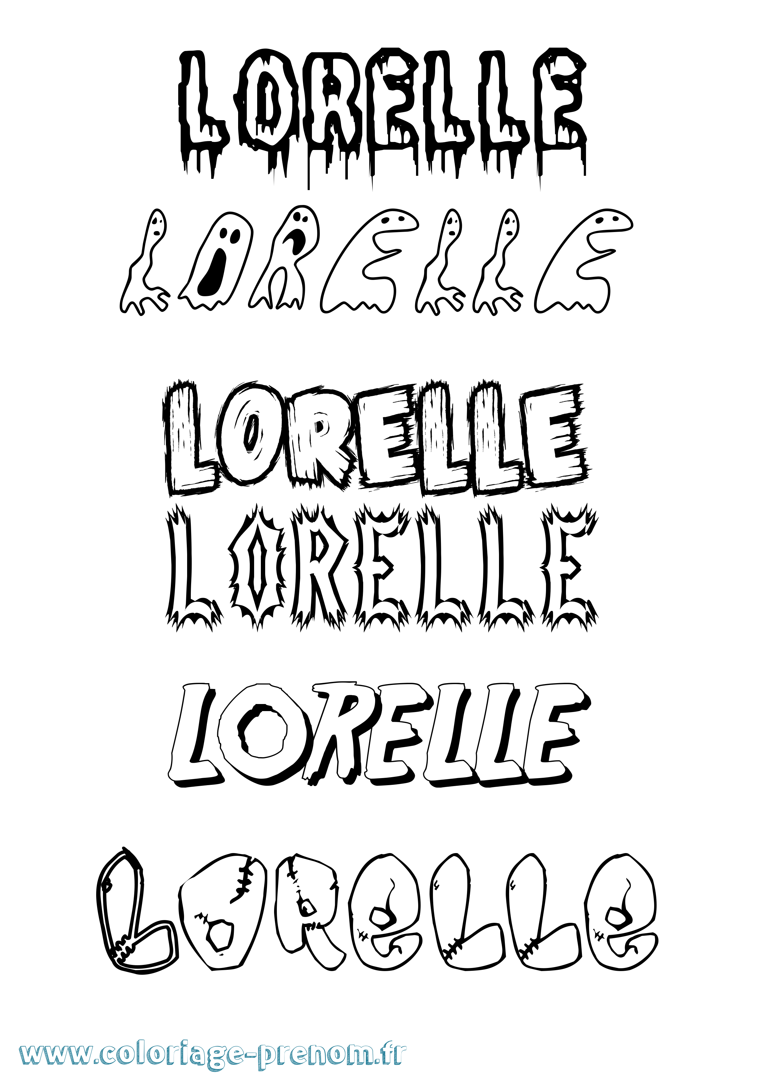 Coloriage Lorelle Frisson Coloriage prénom Lorelle Frisson