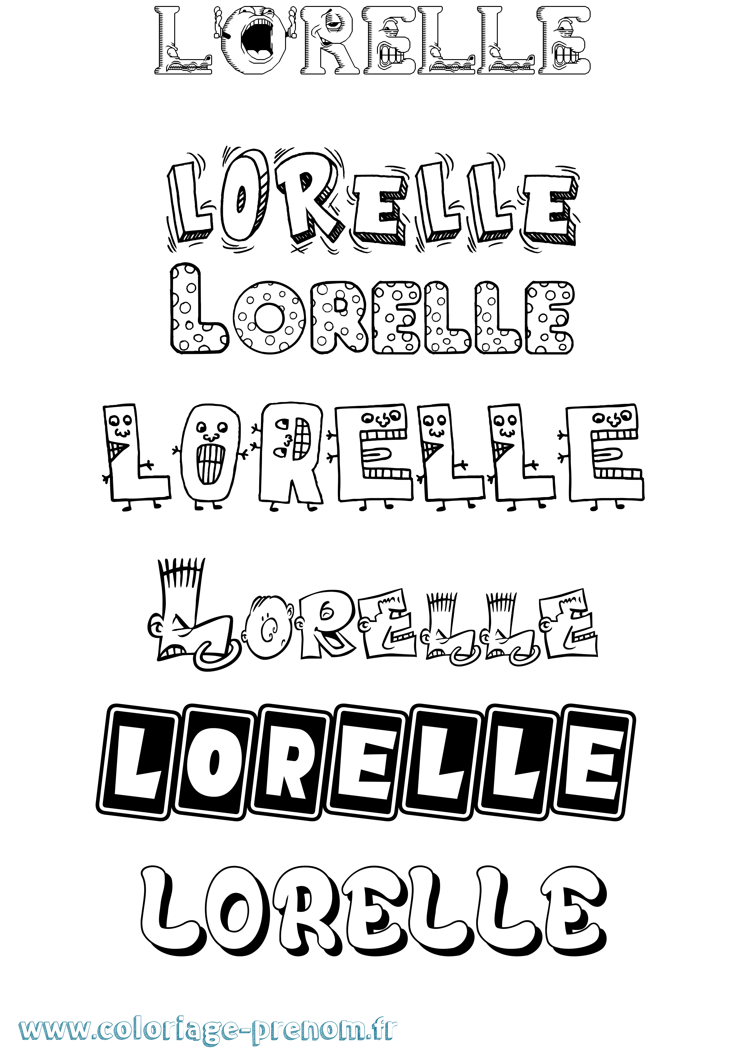 Coloriage Lorelle Fun Coloriage prénom Lorelle Fun