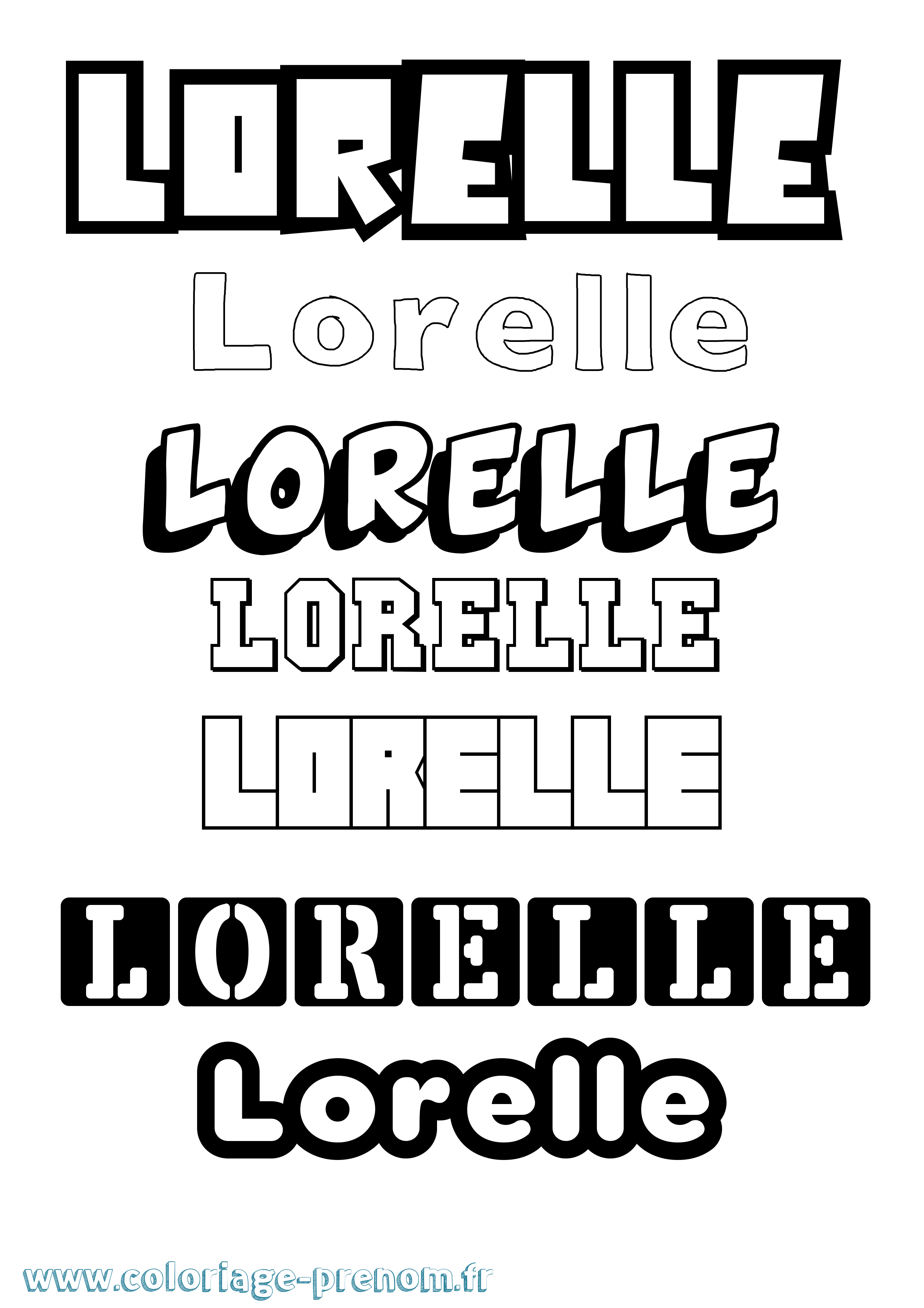Coloriage Lorelle Simple Coloriage prénom Lorelle Simple