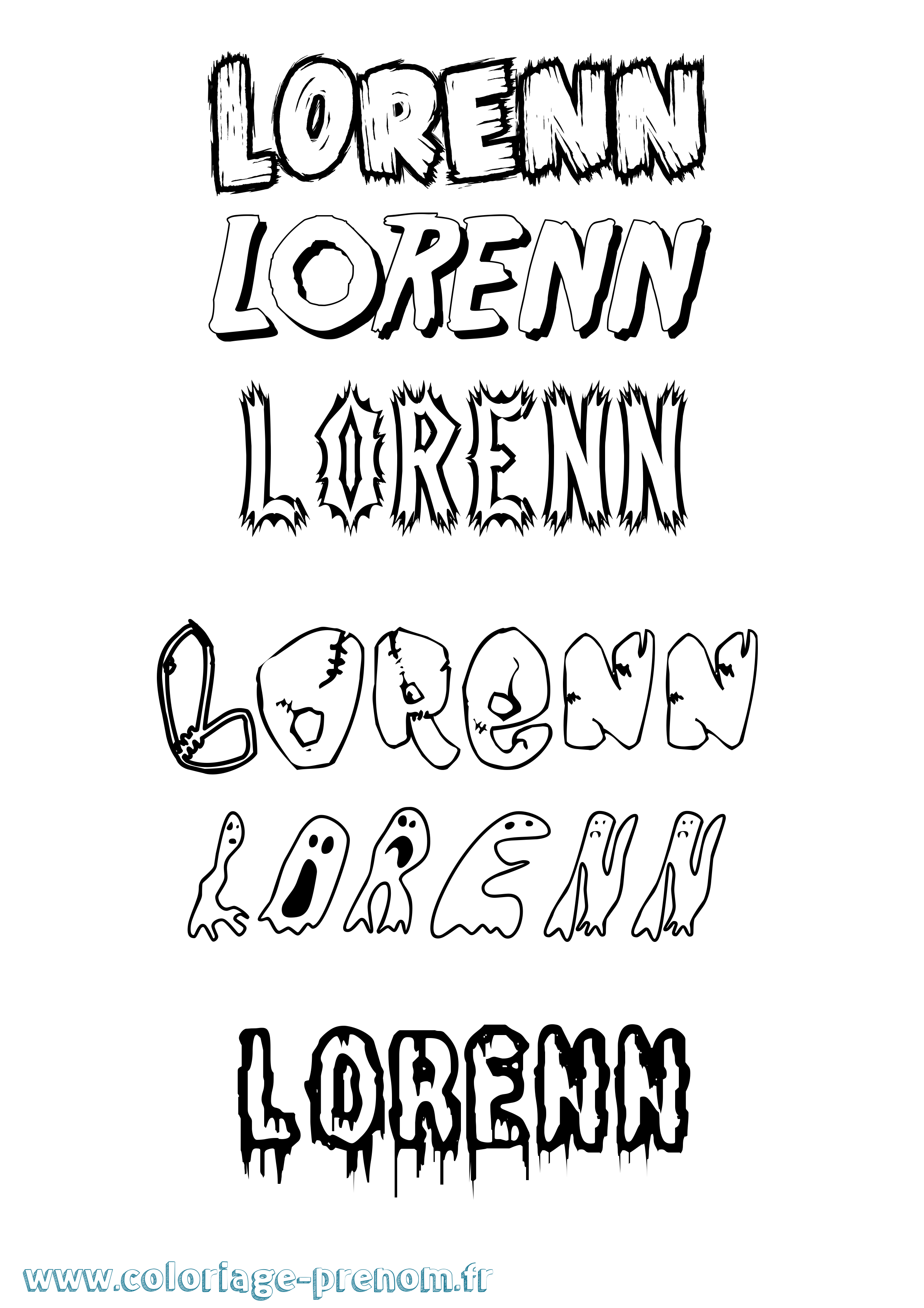 Coloriage Lorenn Frisson Coloriage prénom Lorenn Frisson